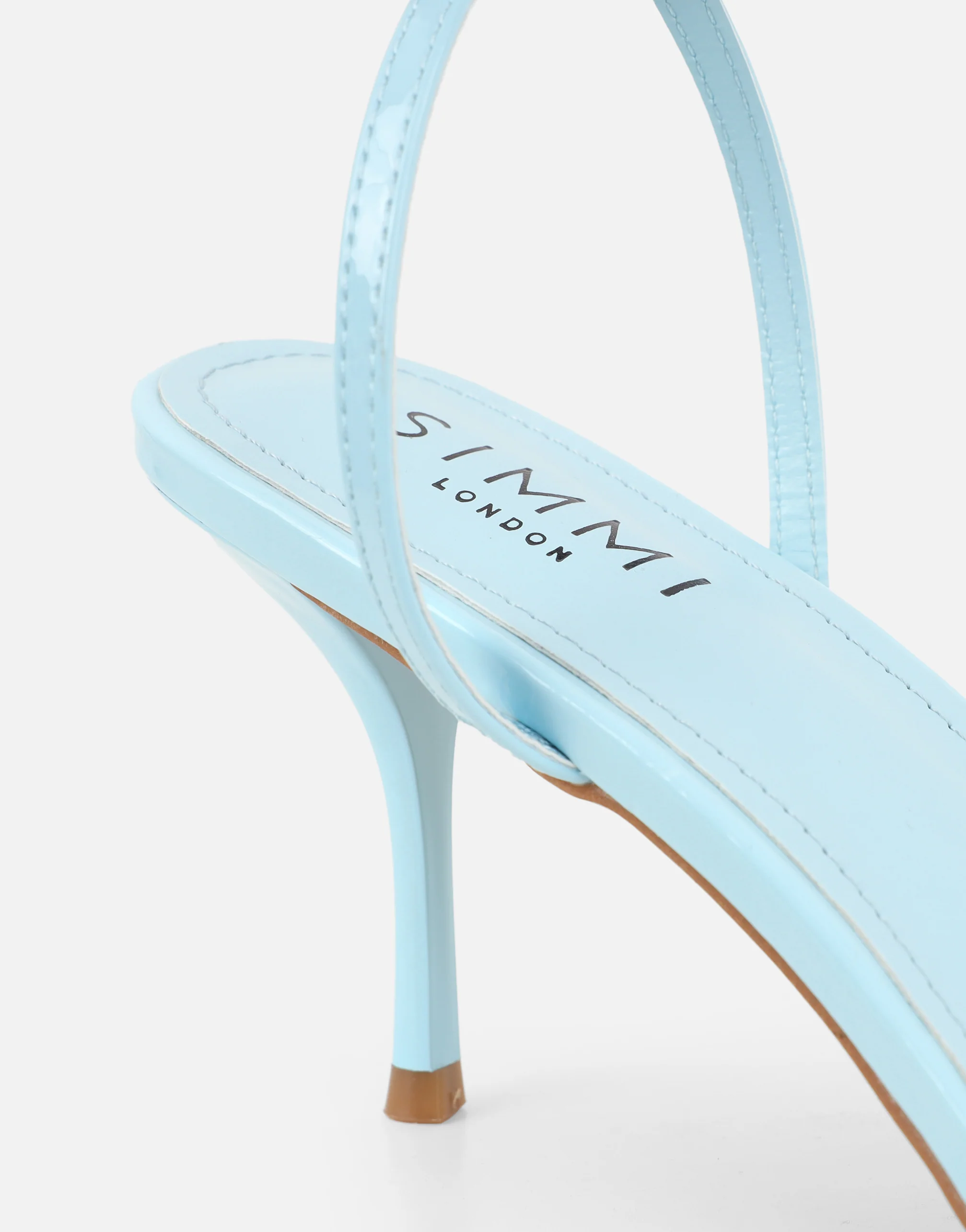 Lula Blue Patent Heeled Sandals - Image 3