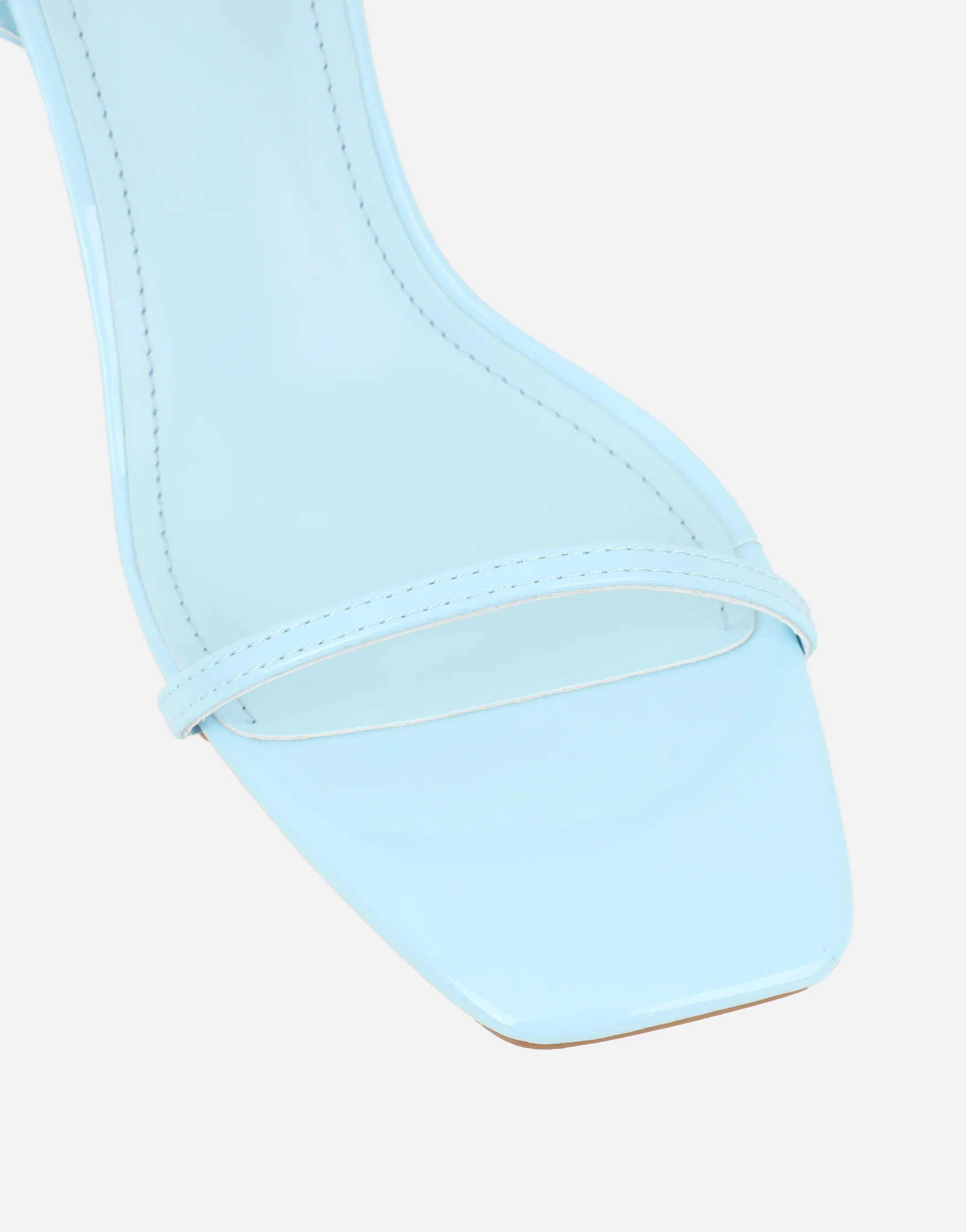 Lula Blue Patent Heeled Sandals - Image 4