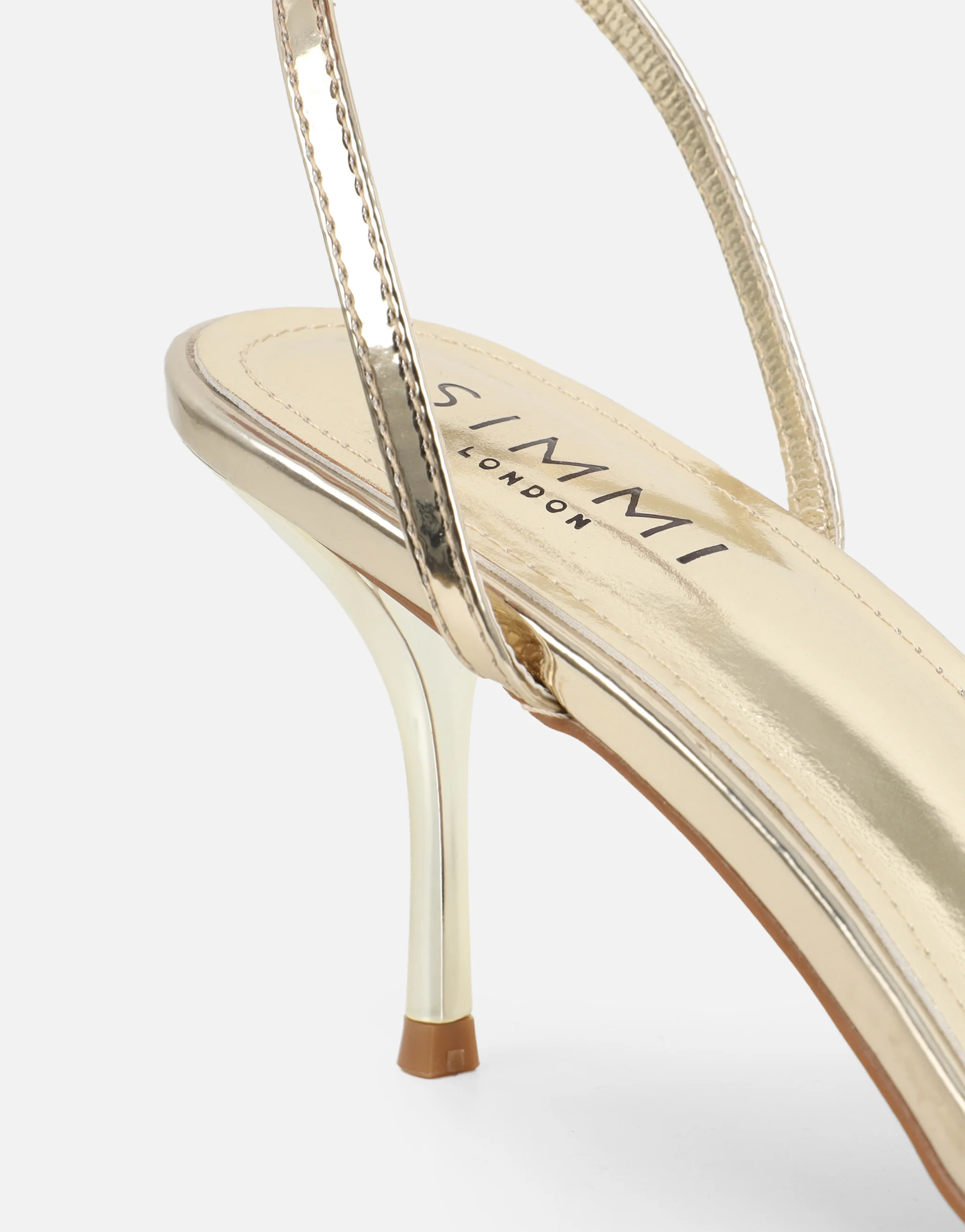 Lula Gold Mirror Heeled Sandals - Image 3