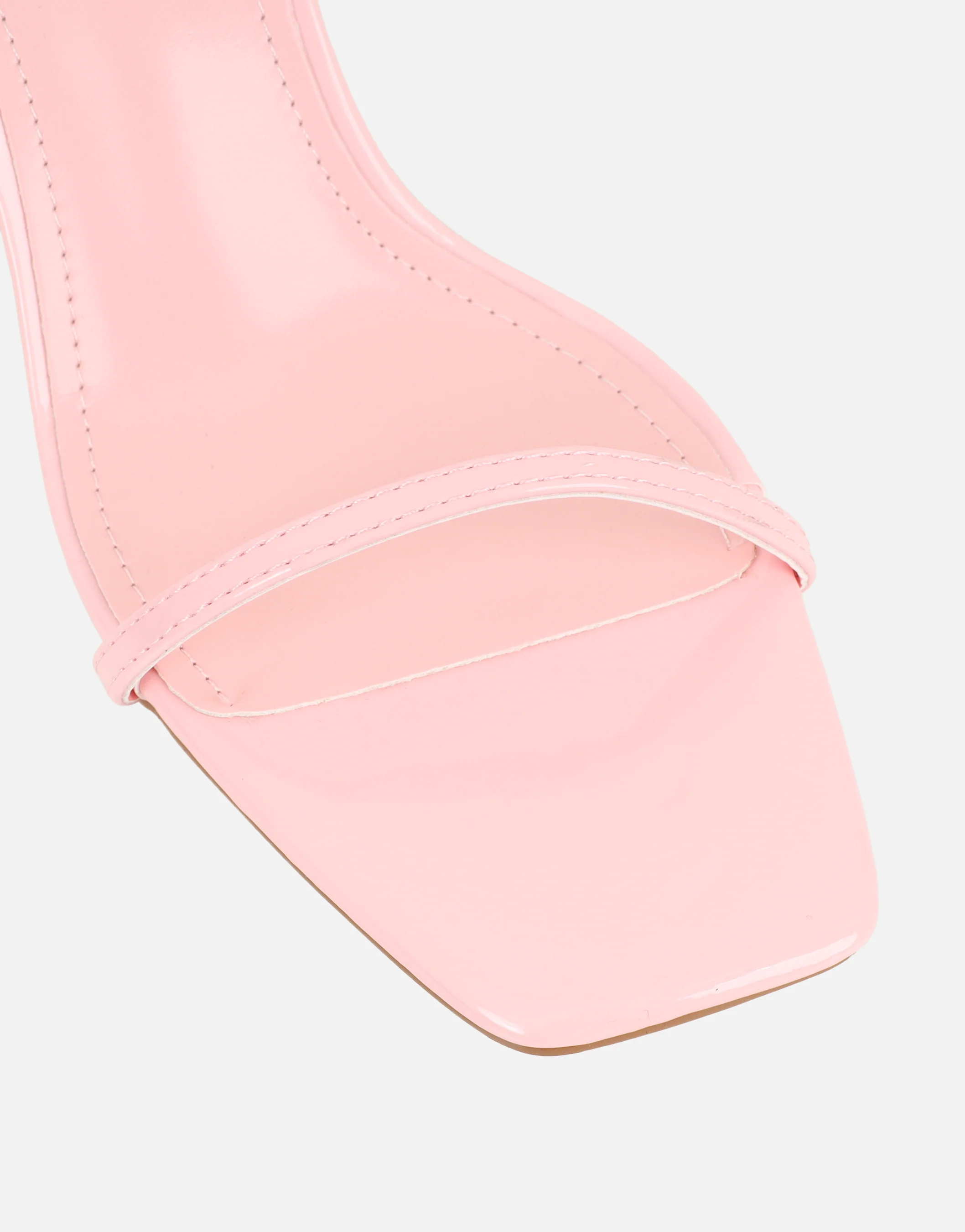 Lula Pink Patent Heeled Sandals - Image 4