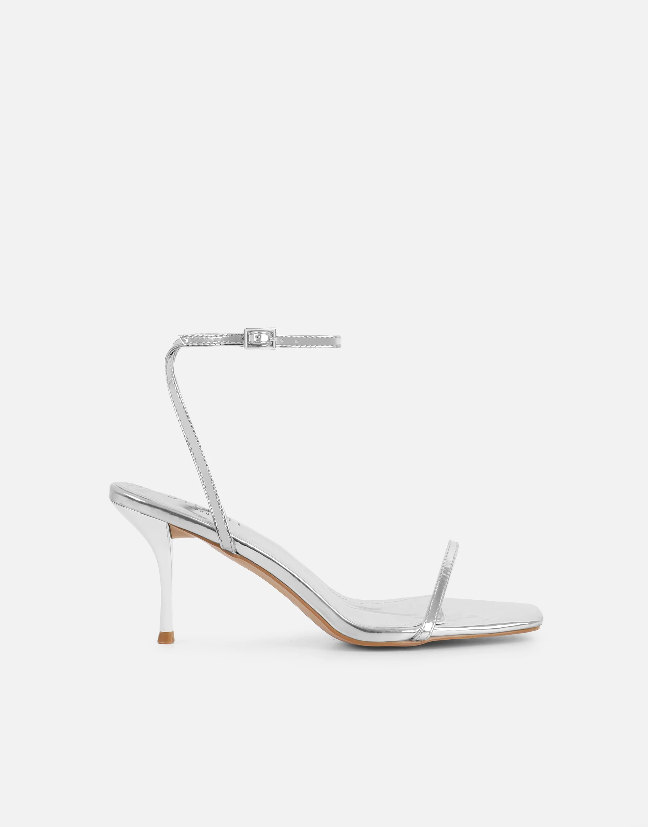 Lula Silver Mirror Heeled Sandals - Image 2