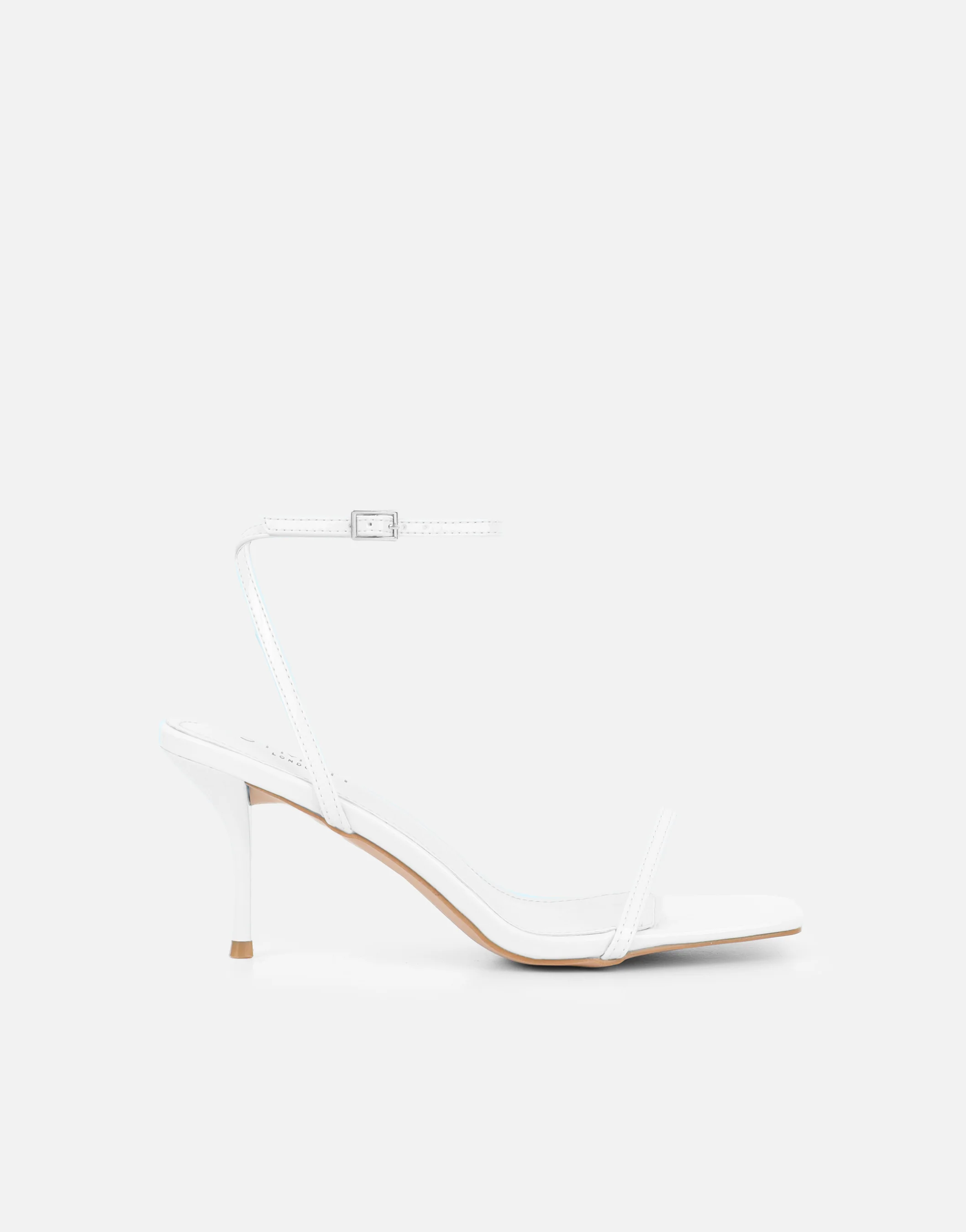 Lula White Patent Heeled Sandals - Image 2