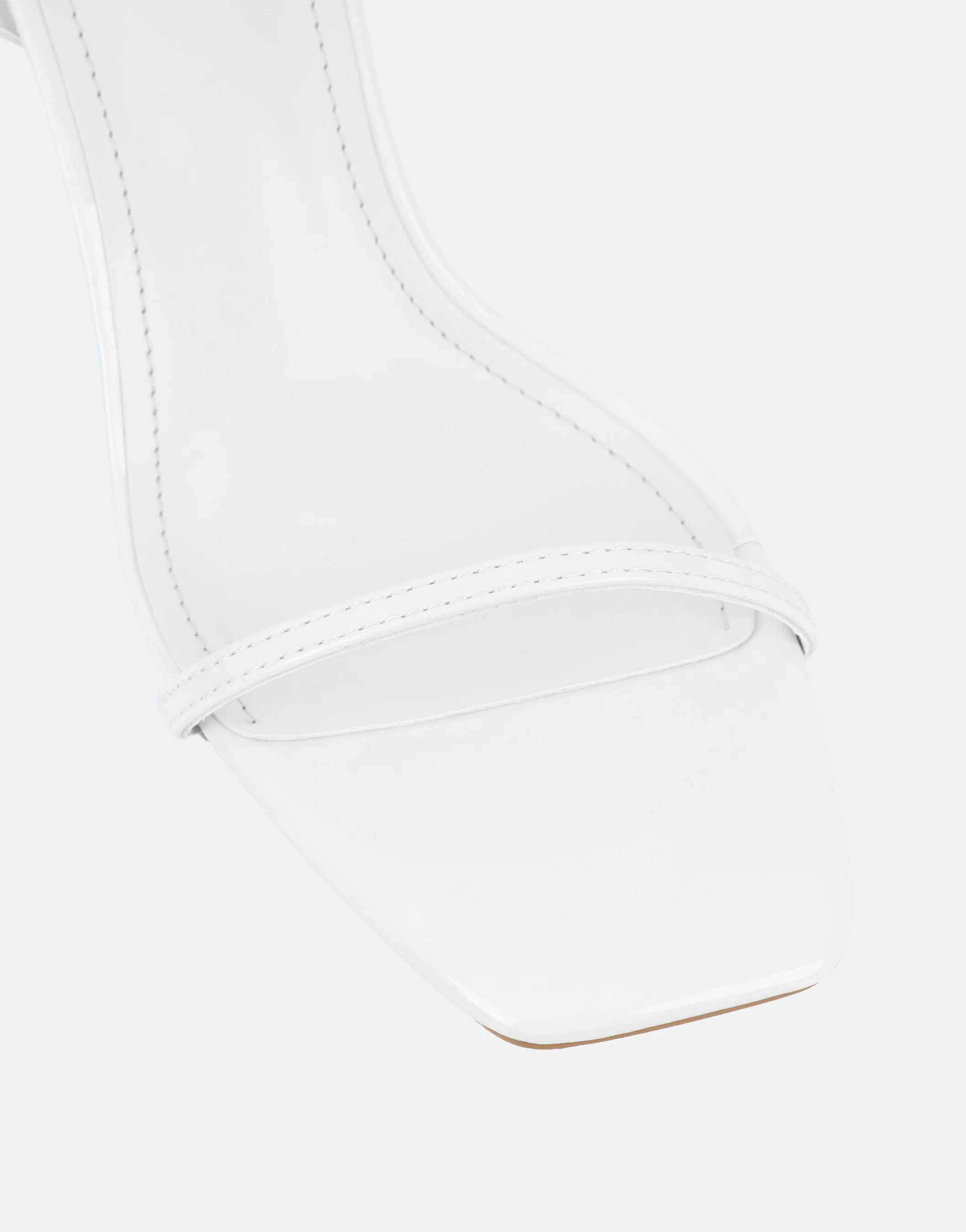 Lula White Patent Heeled Sandals - Image 4