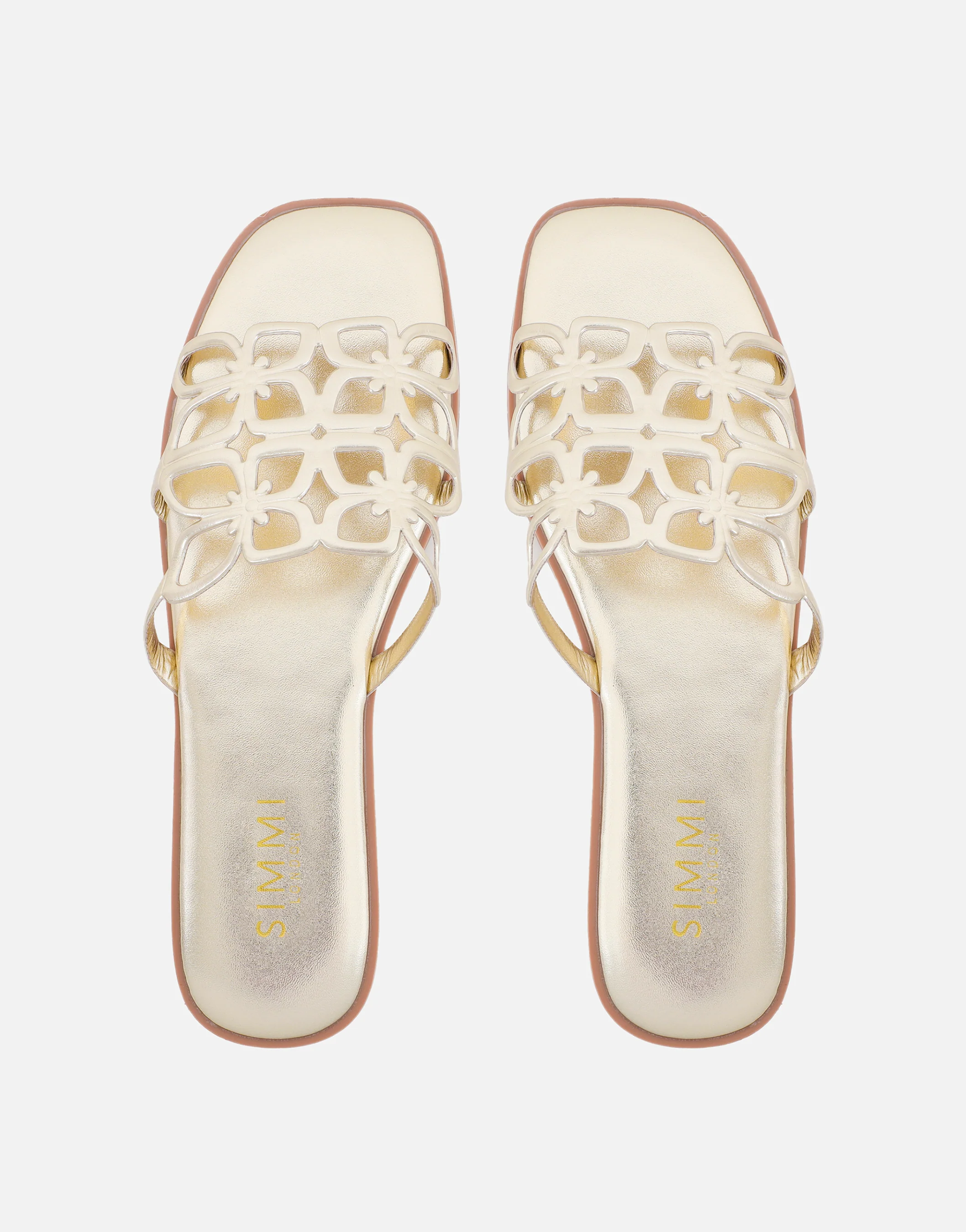 Lumi Gold Slip On Flat Sandals - Image 3