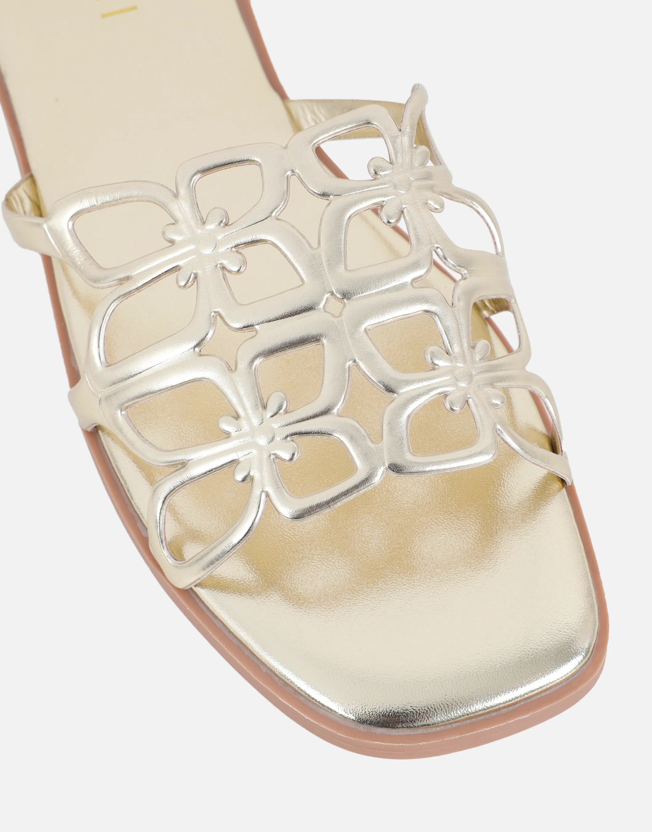 Lumi Gold Slip On Flat Sandals - Image 4