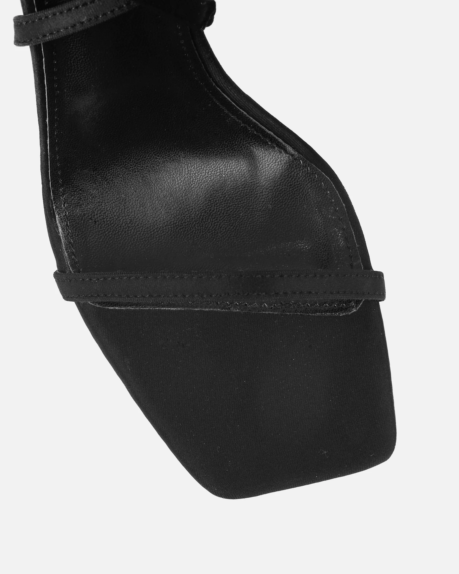 Macenna Black Lycra Heeled Sandals - Image 4