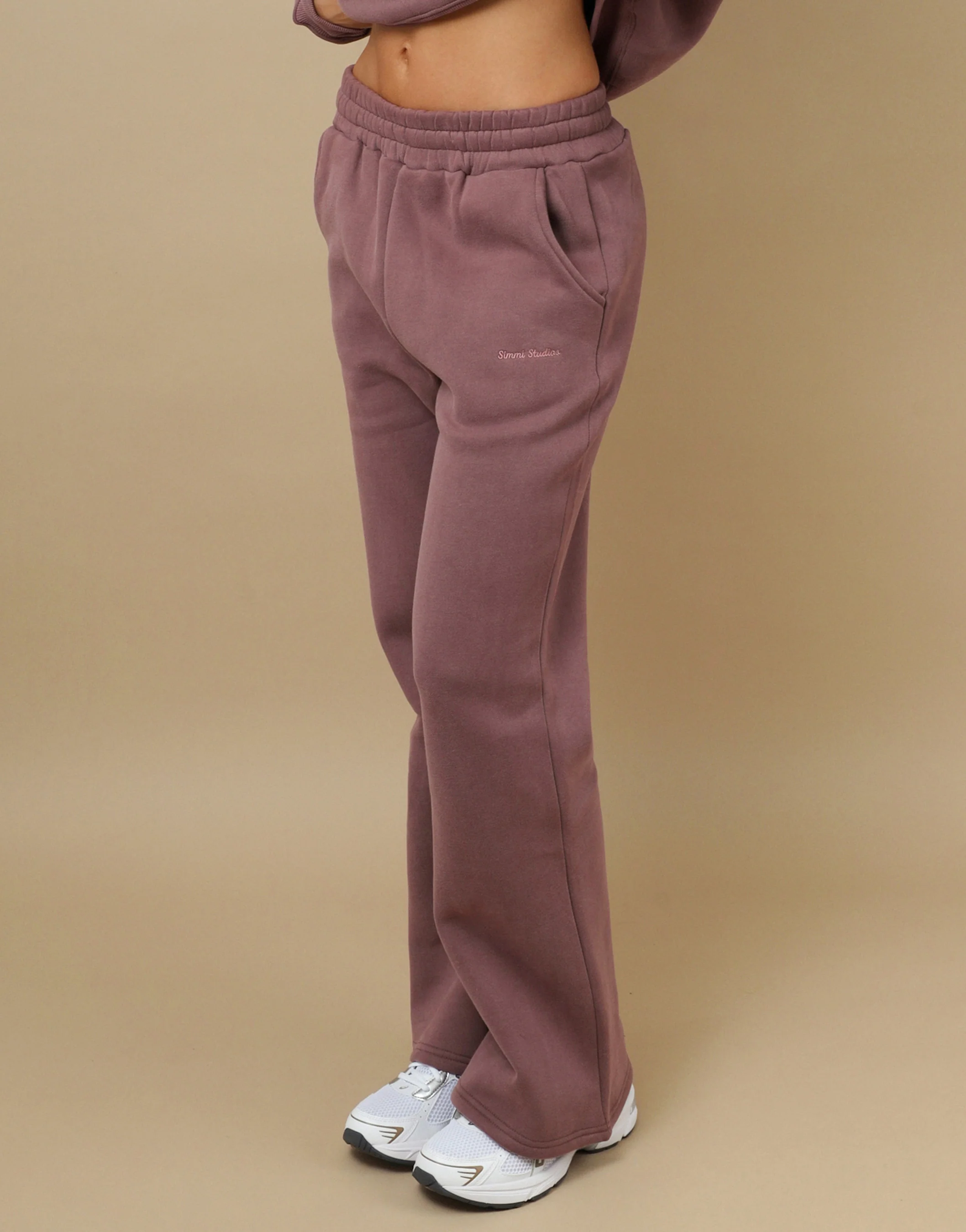 Maia Simmi Studios Essentials Joggers In Mauve - Image 3