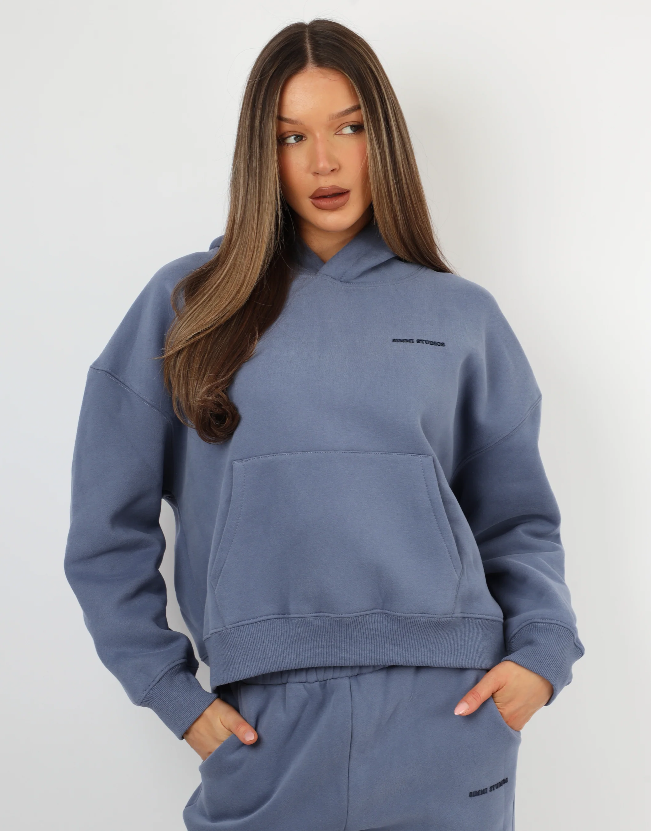 Maisy Simmi Studios Essentials Hoodie In Blue - Image 2