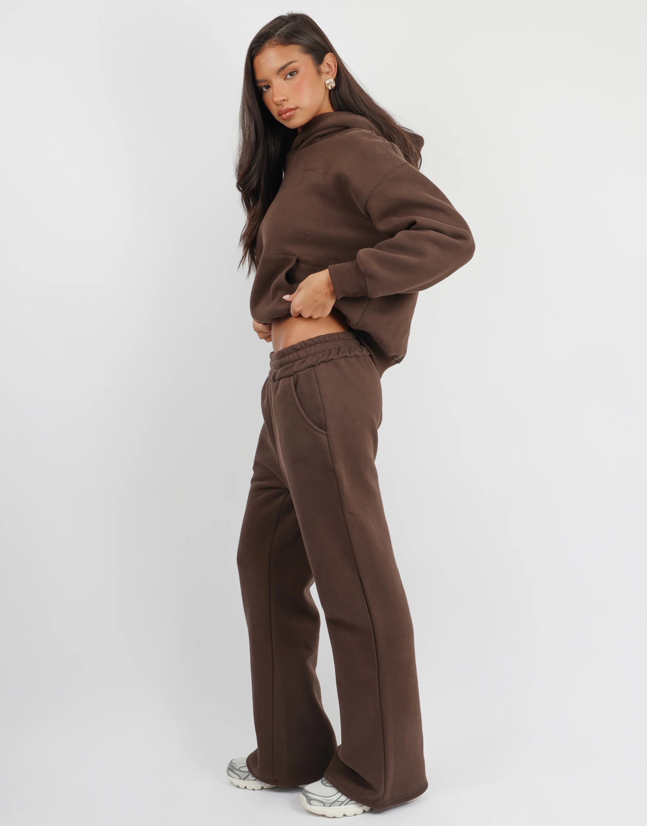 Maisy Simmi Studios Essentials Hoodie in Brown - Image 4
