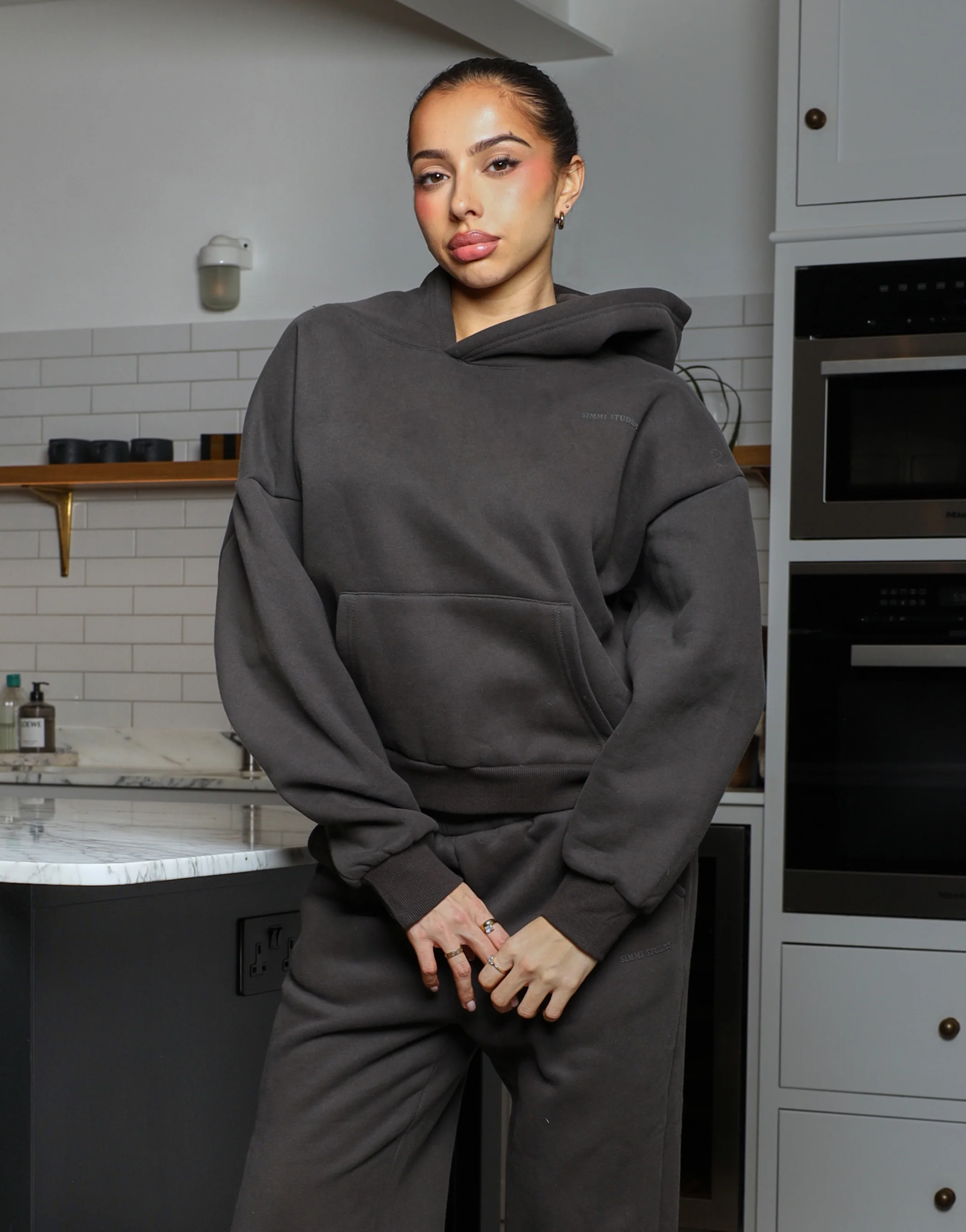 Maisy Simmi Studios Essentials Hoodie in Dark Grey