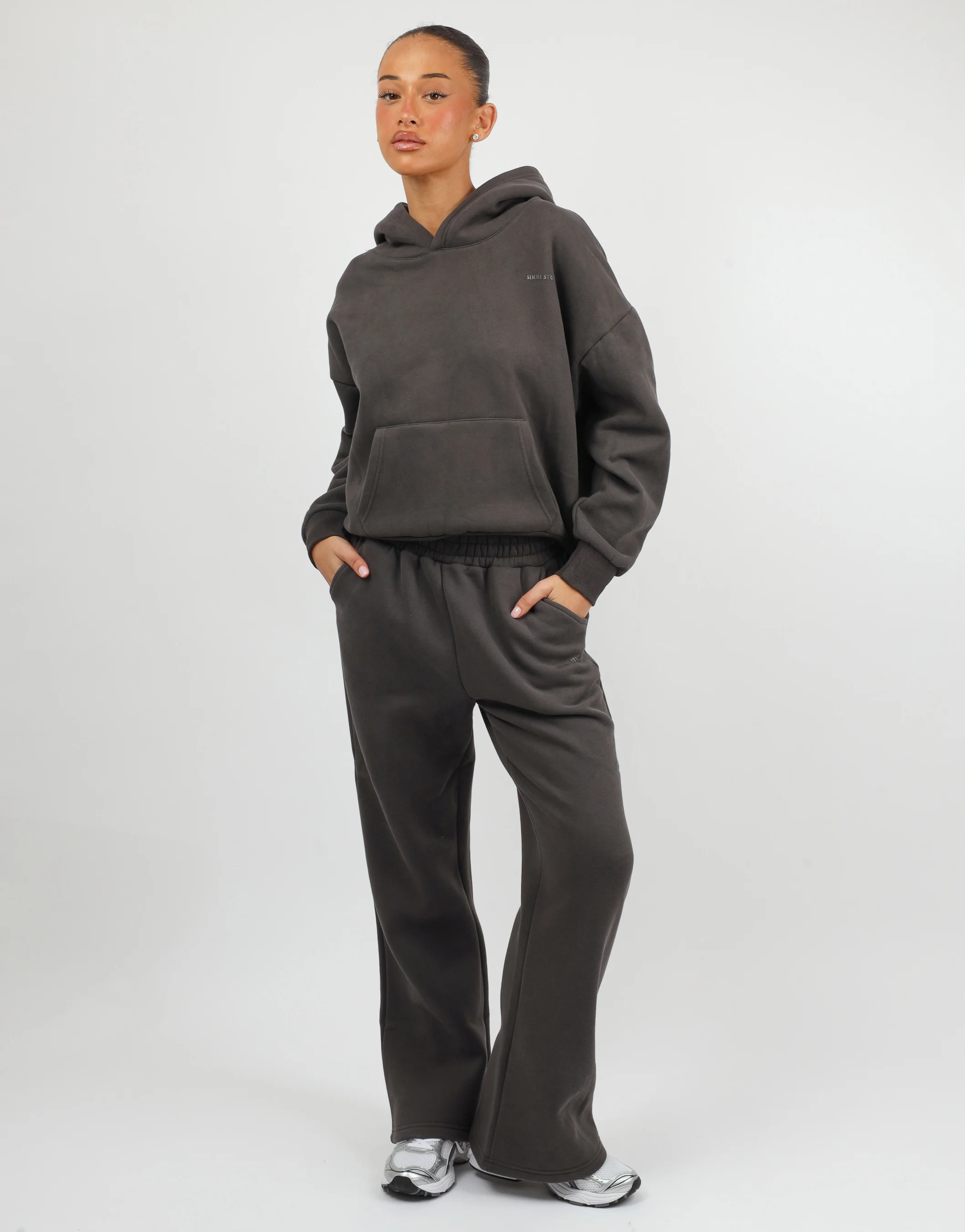 Maisy Simmi Studios Essentials Hoodie in Dark Grey - Image 3