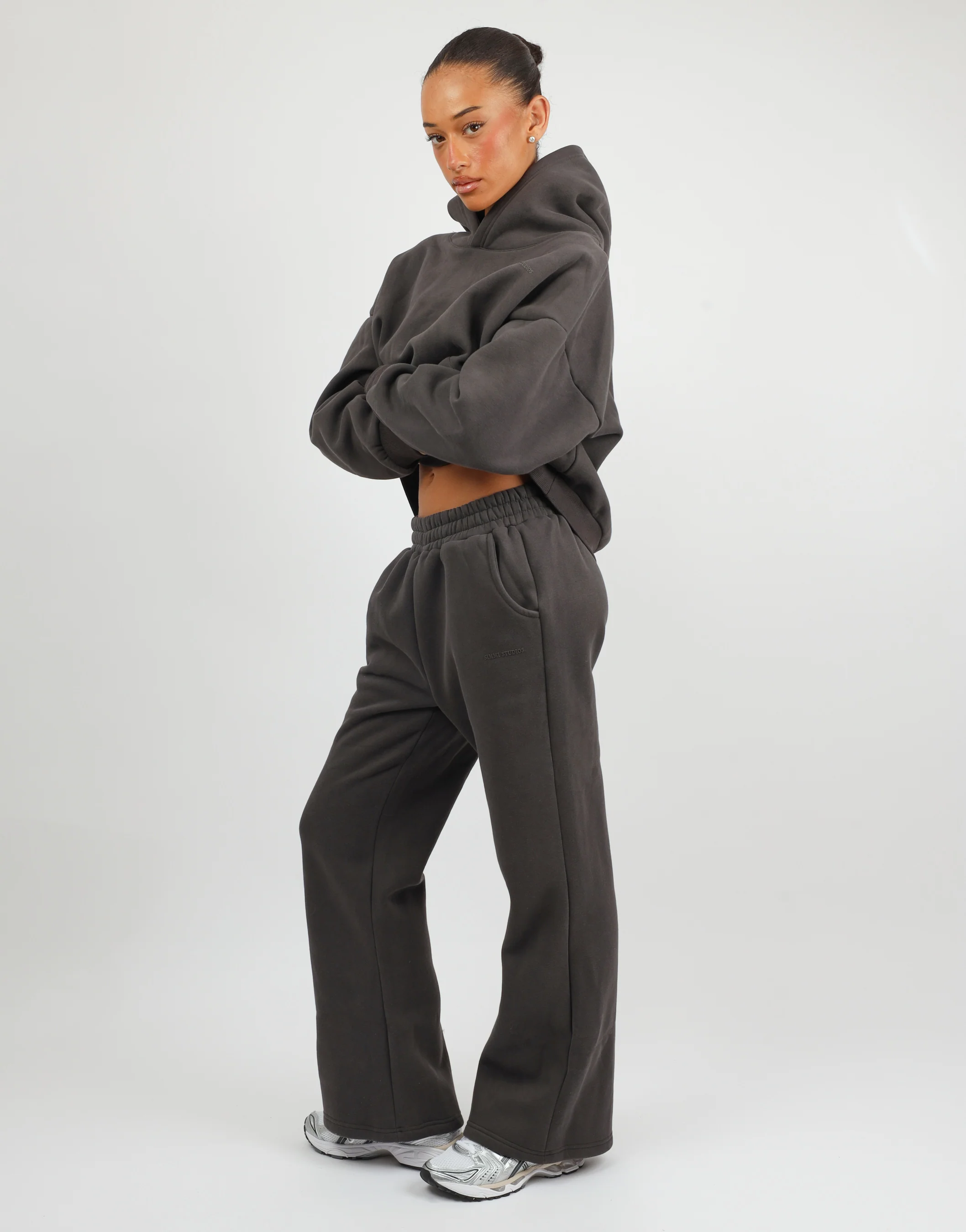 Maisy Simmi Studios Essentials Hoodie in Dark Grey - Image 4