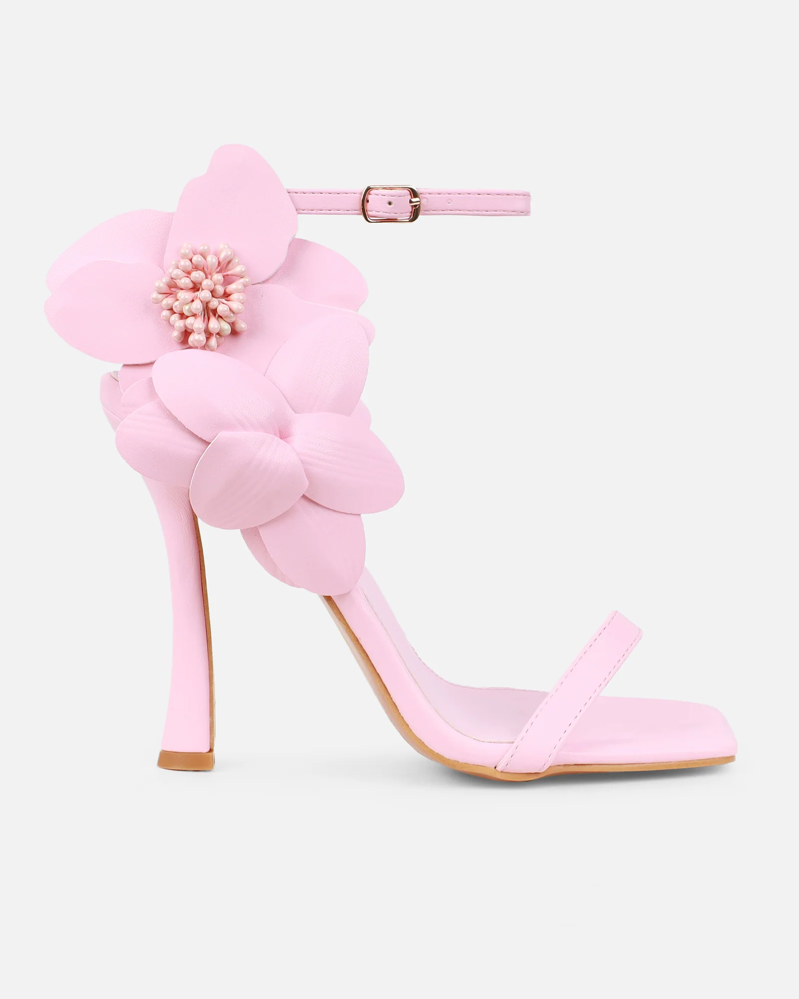 Maldive Baby Pink Flower Heeled Sandals - Image 2