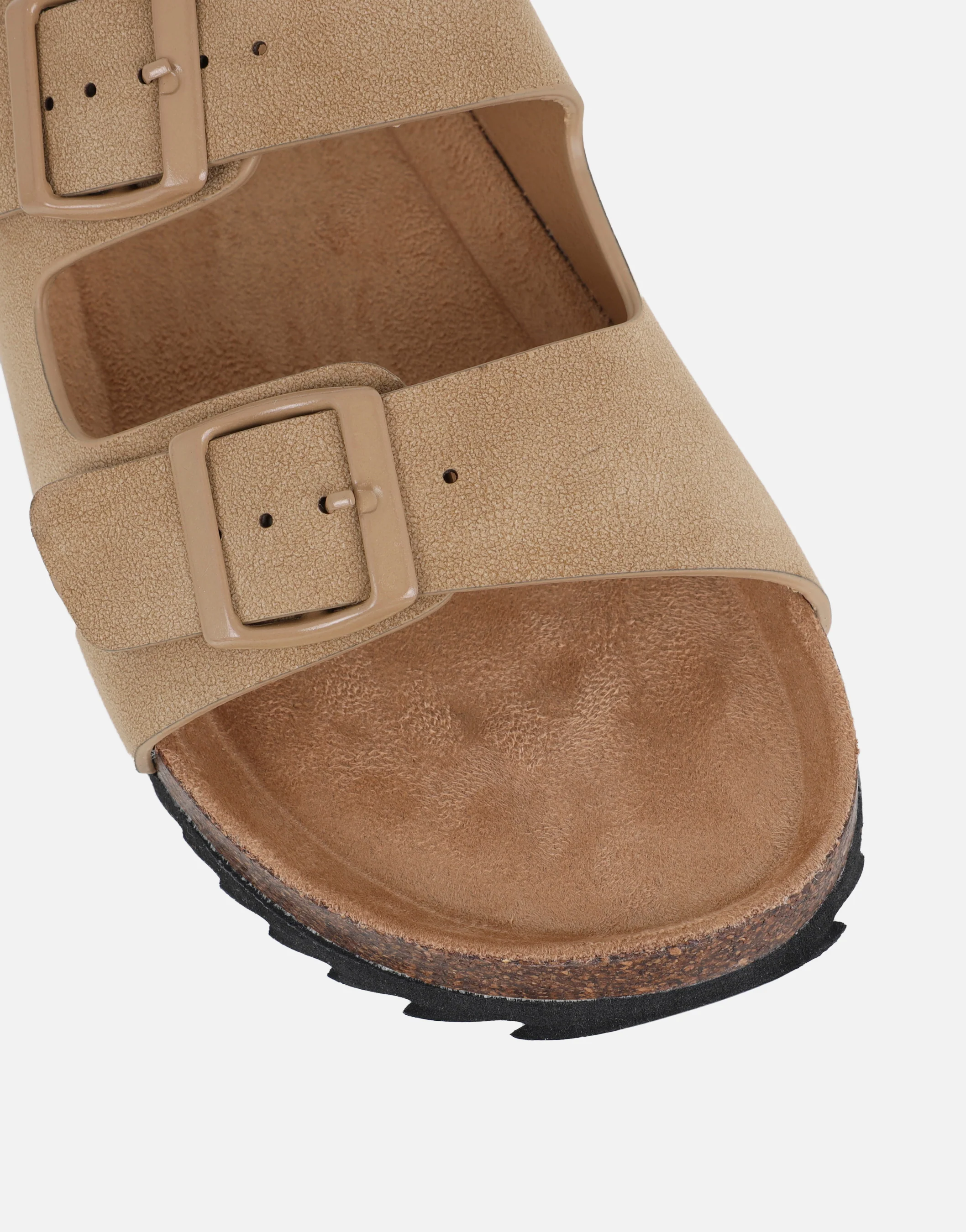 Manny Taupe Slip On Footbed Flat Sandals - Image 4