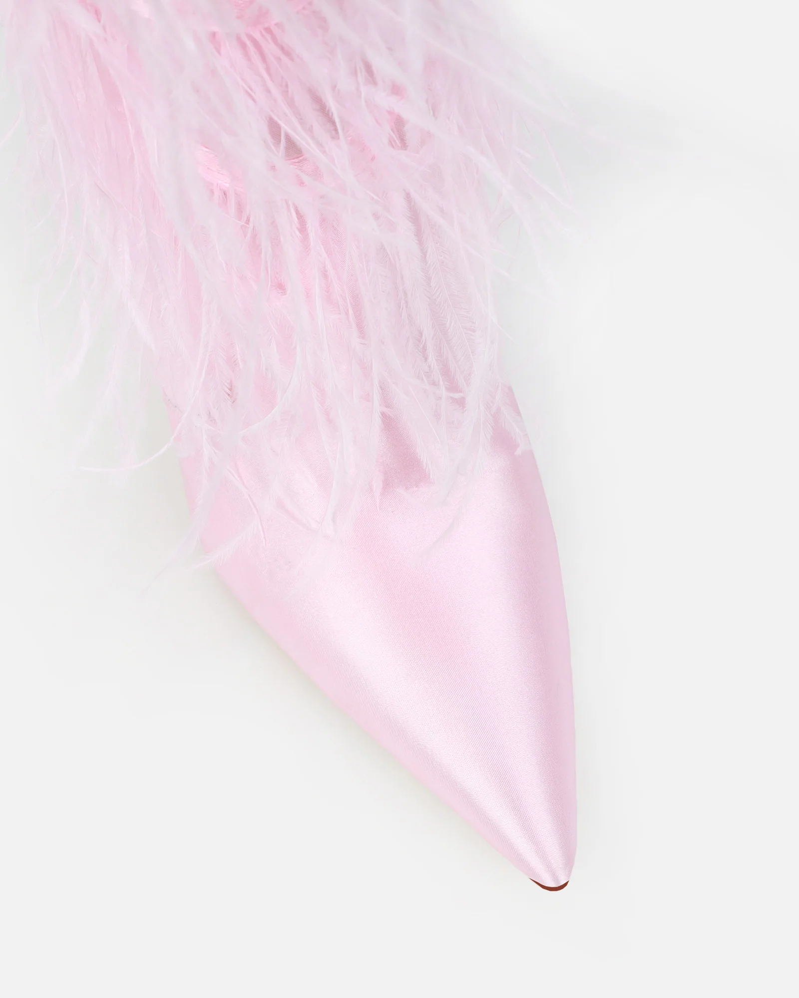 Marcos Pink Satin Fluffy Stiletto Knee High Boots - Image 4