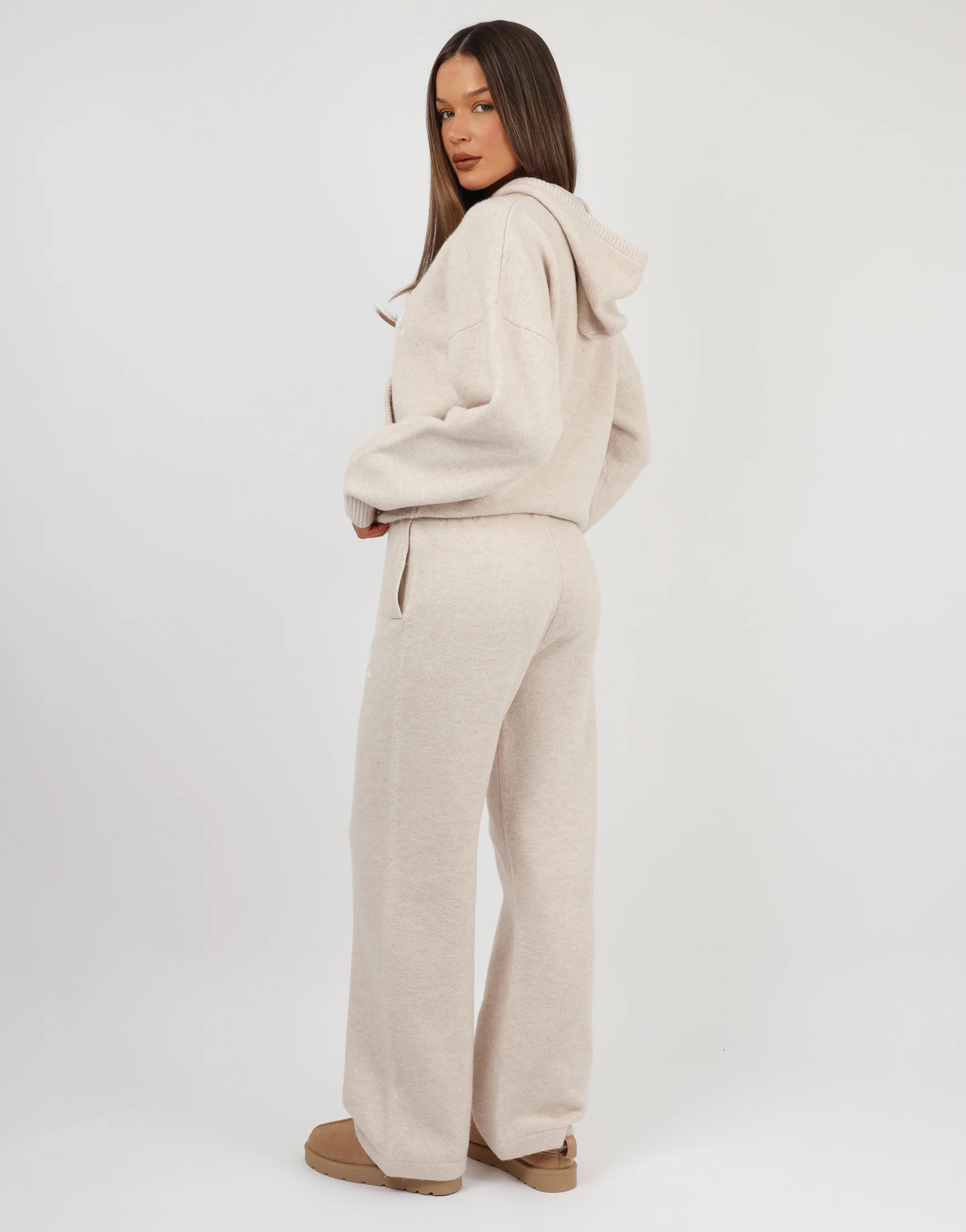 Mari Simmi Studios Knitted Hoodie In Cream - Image 4