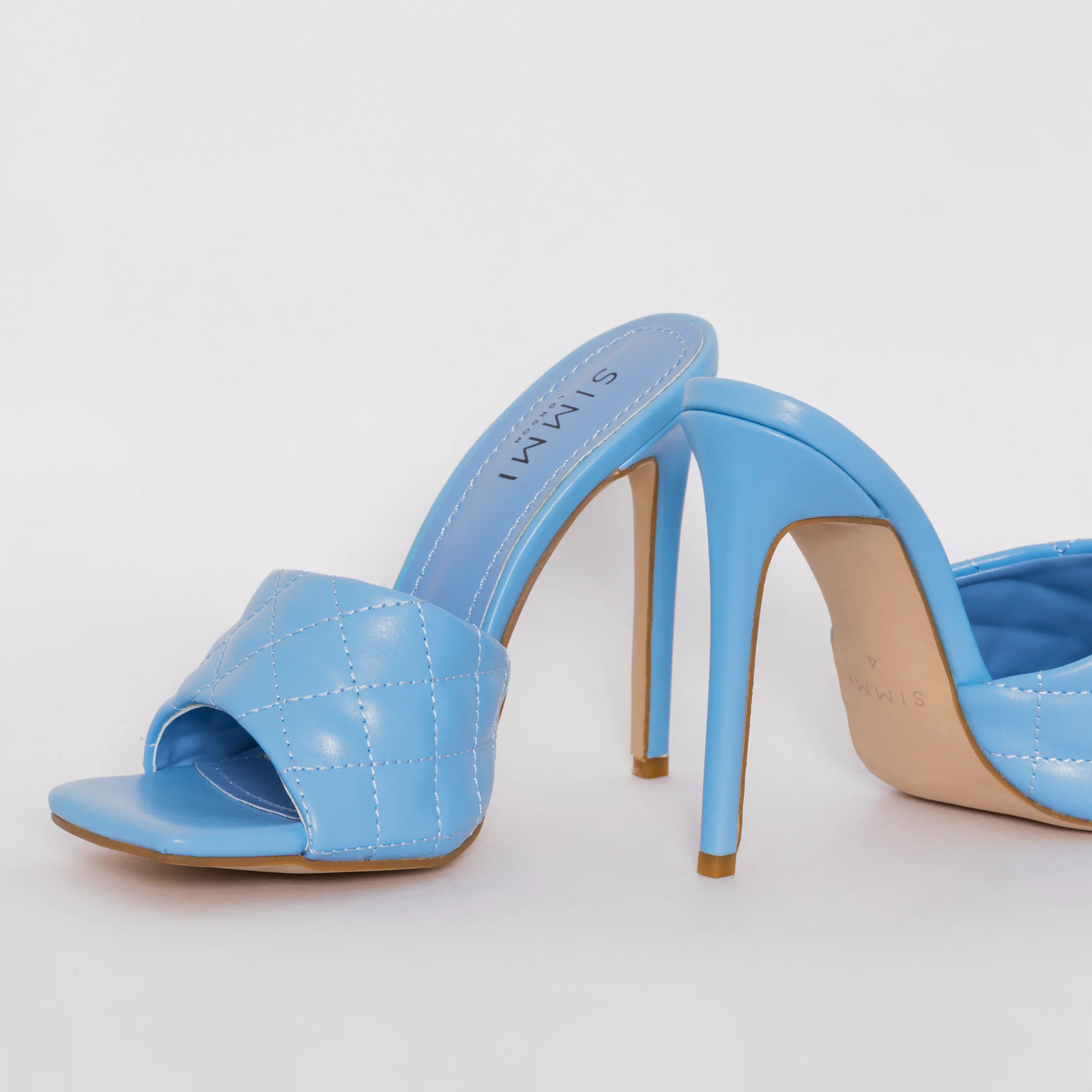 Marian Blue Quilted Mule Heels - Image 4