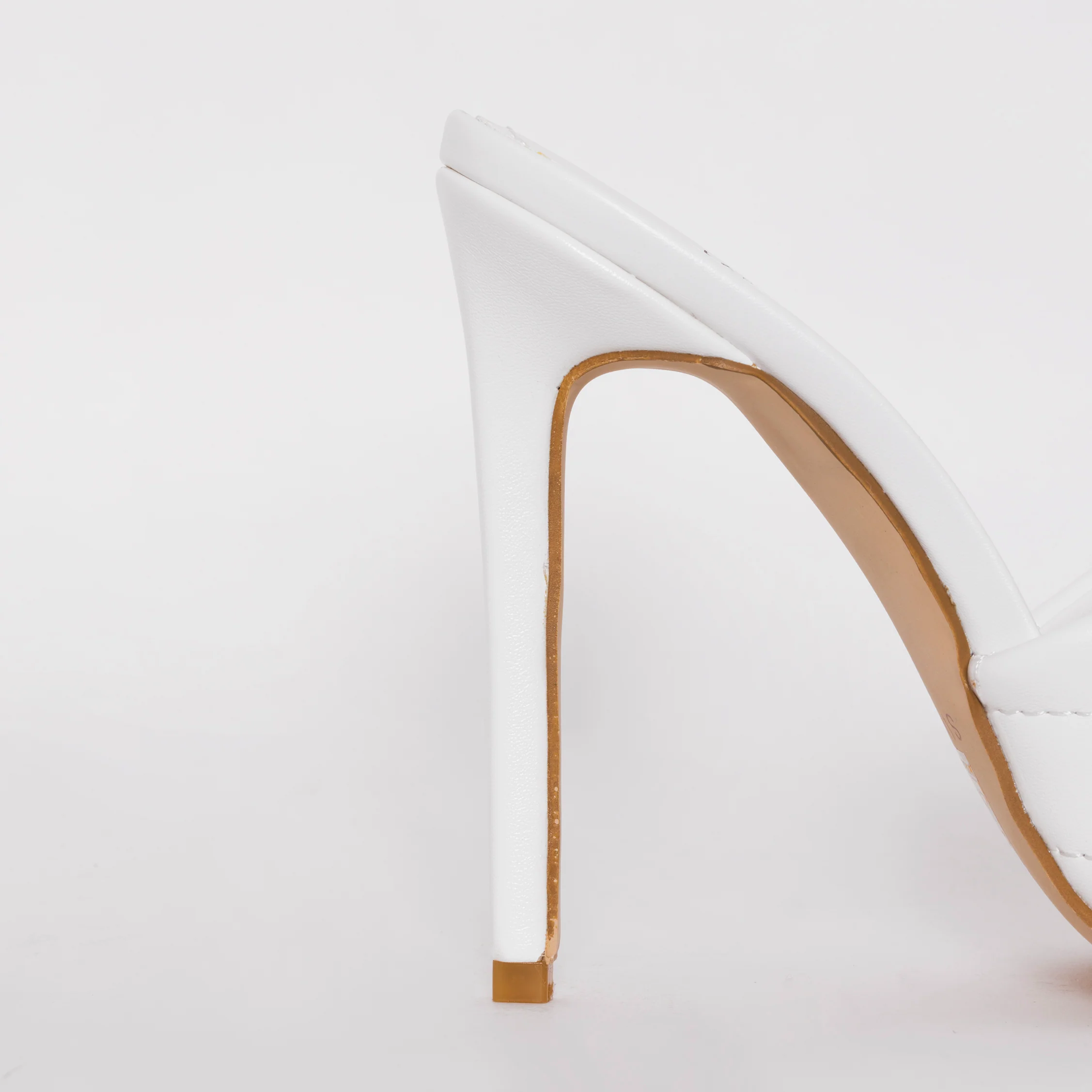 Marian White Quilted Mule Heels - Image 3