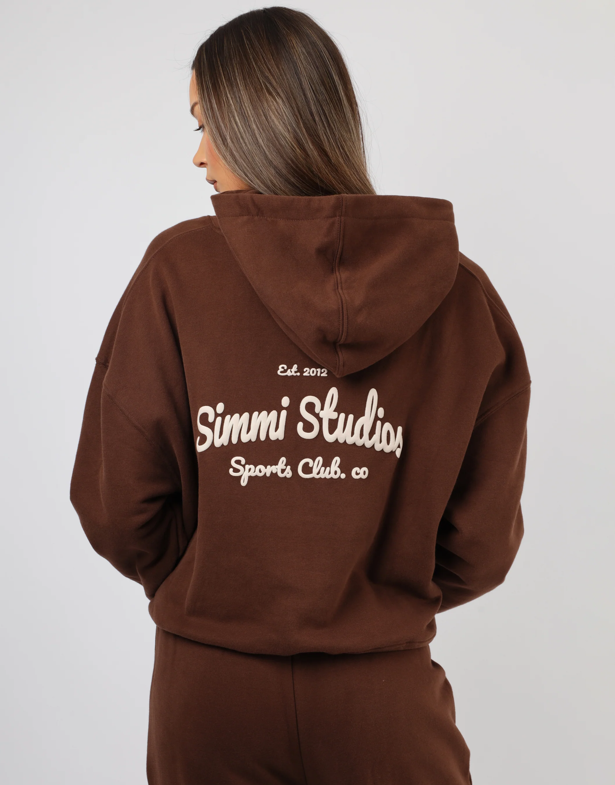 Marilyn Simmi Studios Bubble Print Hoodie In Brown - Image 6