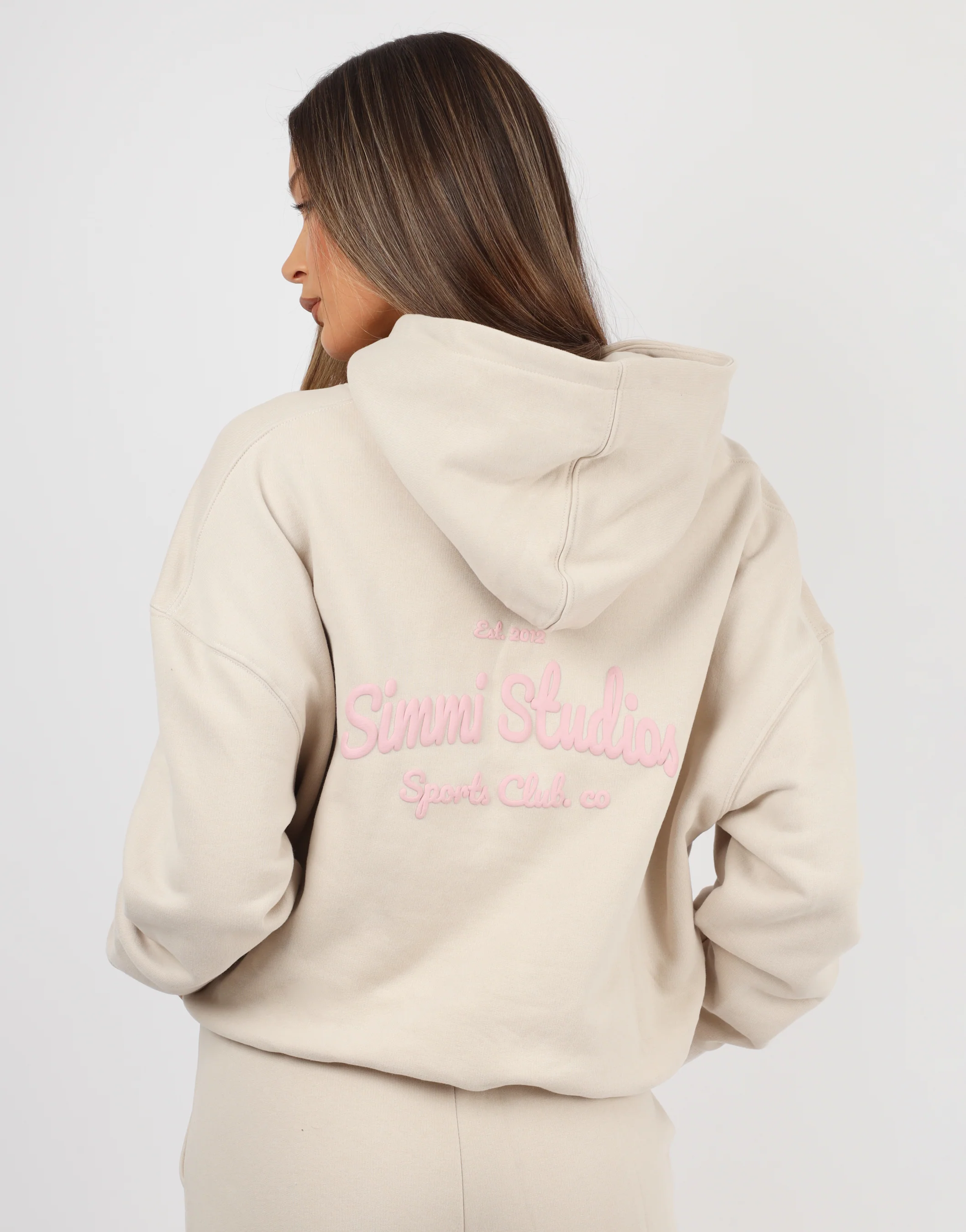 Marilyn Simmi Studios Bubble Print Hoodie In Beige - Image 6