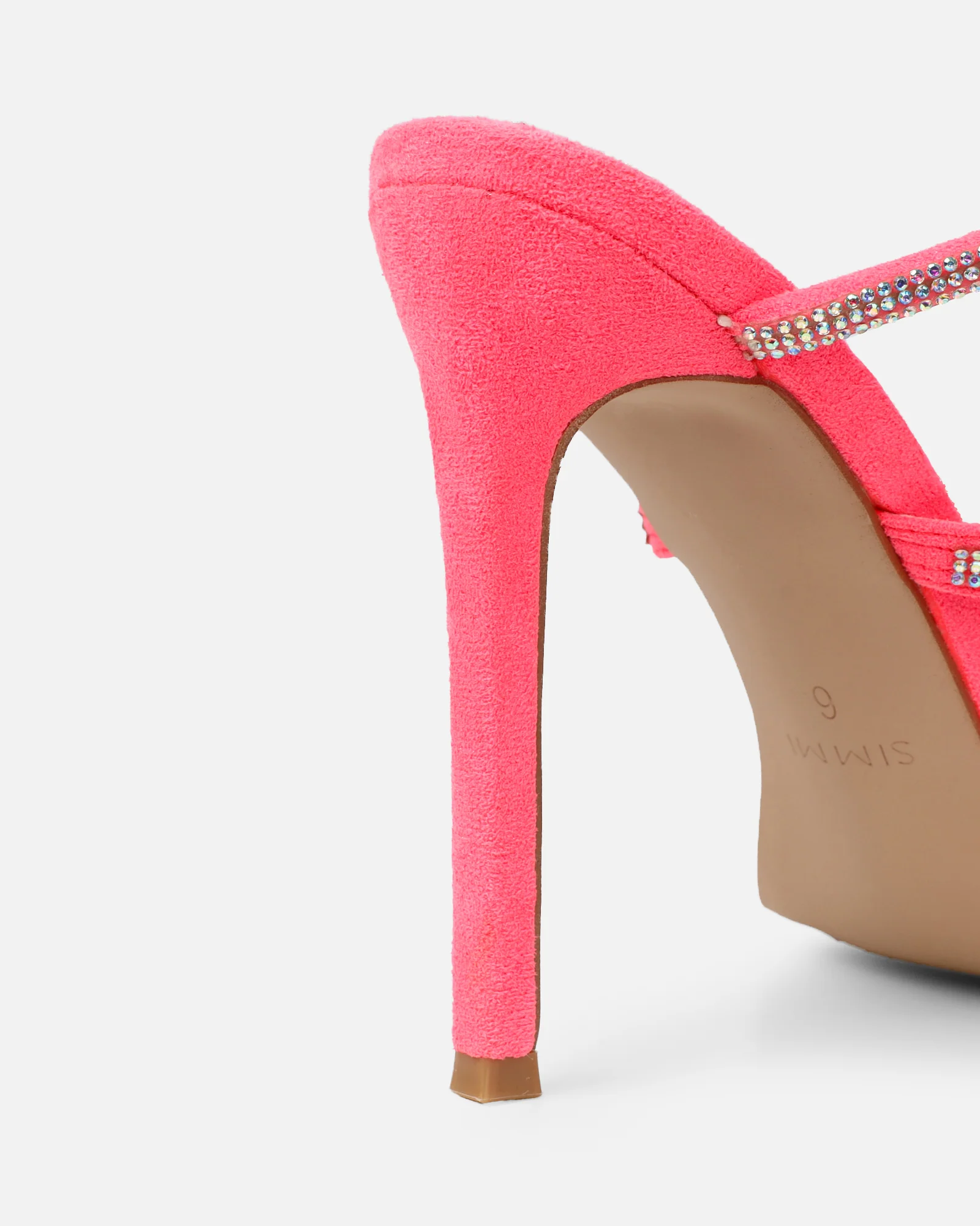 Marium Pink Spiral Flower Heeled Sandals - Image 3