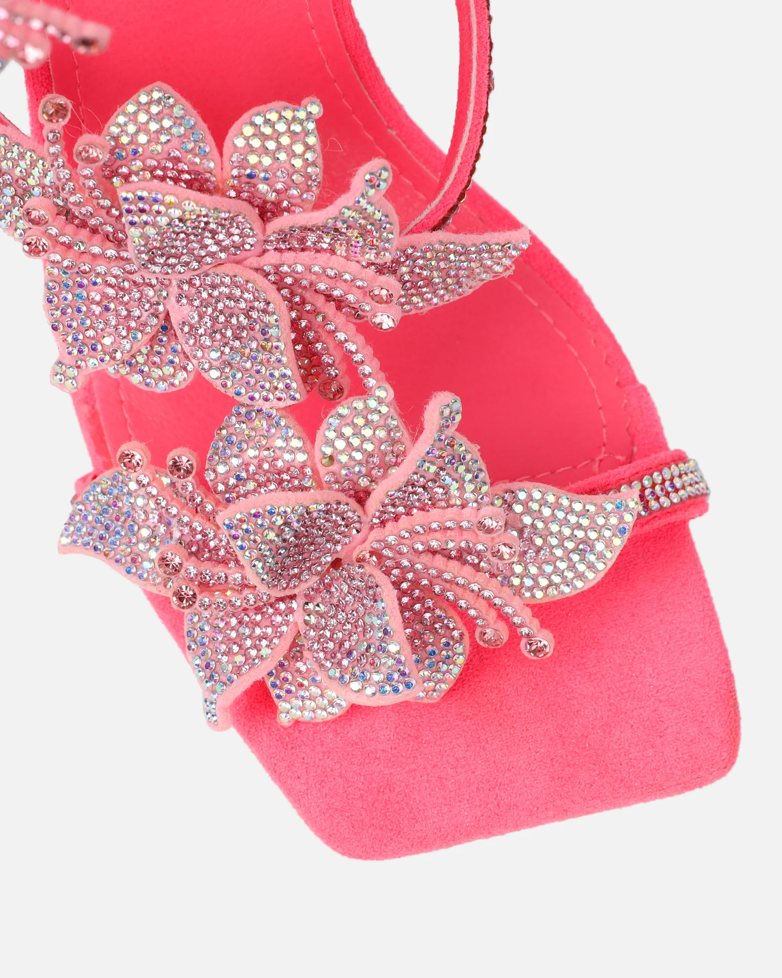 Marium Pink Spiral Flower Heeled Sandals - Image 4