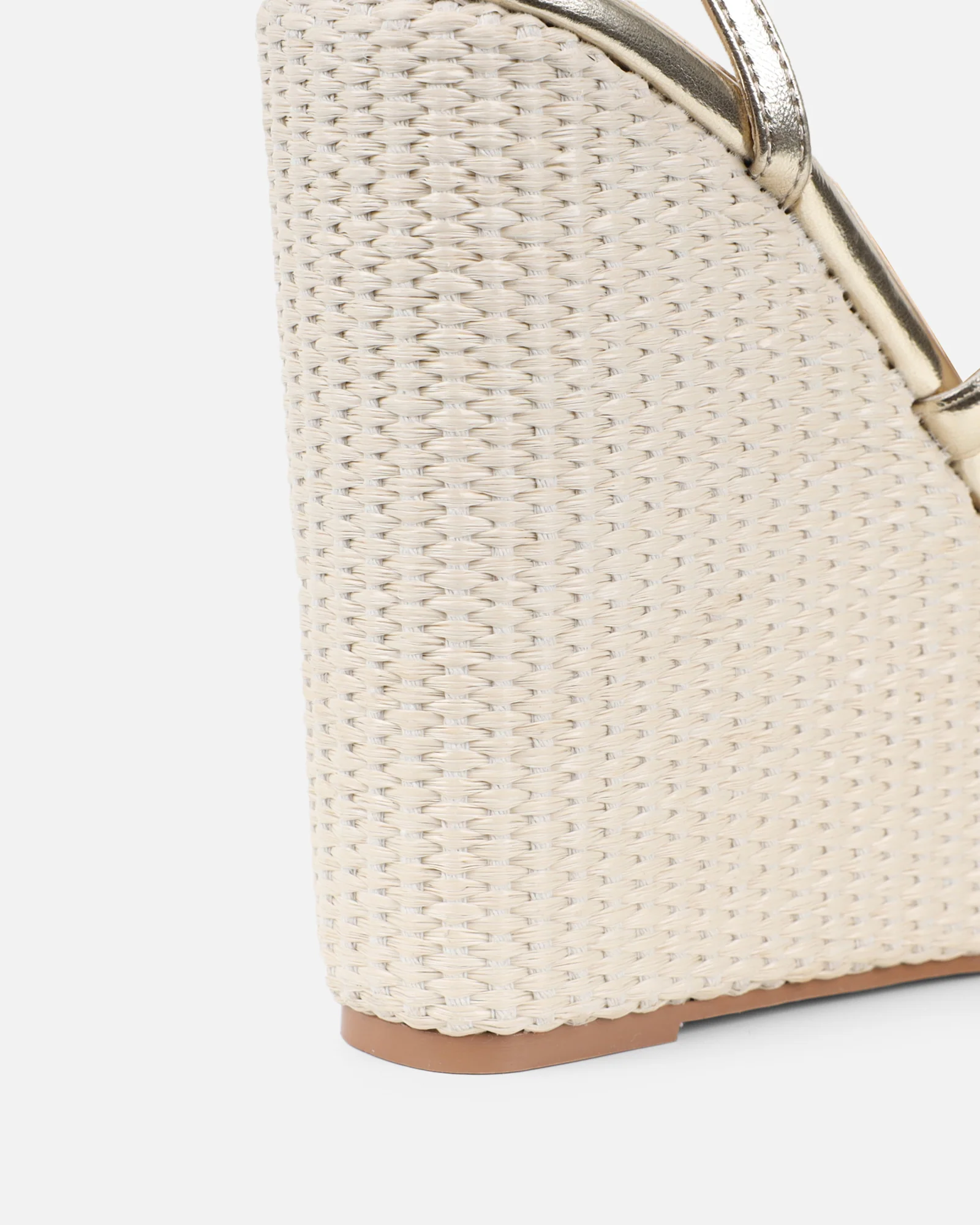 Martha Gold Metallic Espadrille Wedges - Image 3