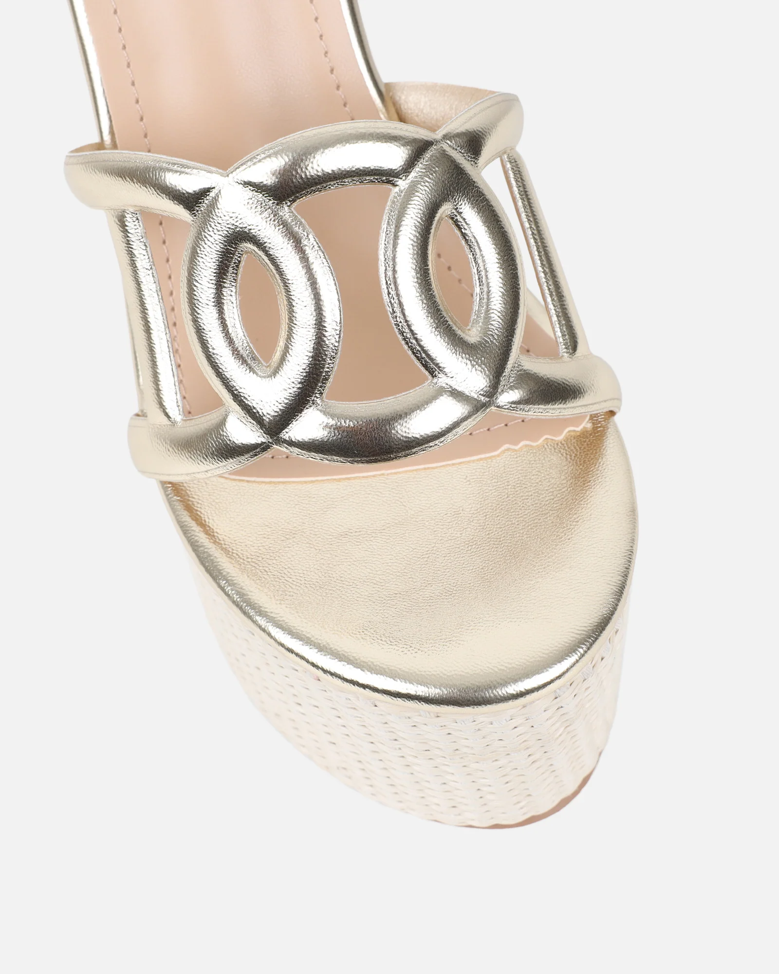 Martha Gold Metallic Espadrille Wedges - Image 4