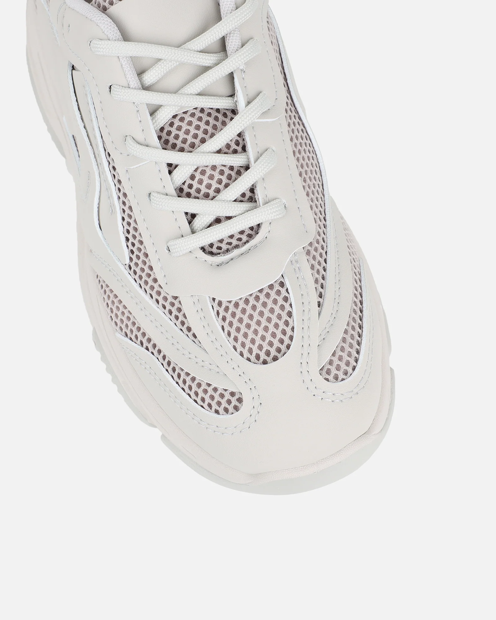 Marvie Beige Chunky Trainers - Image 4