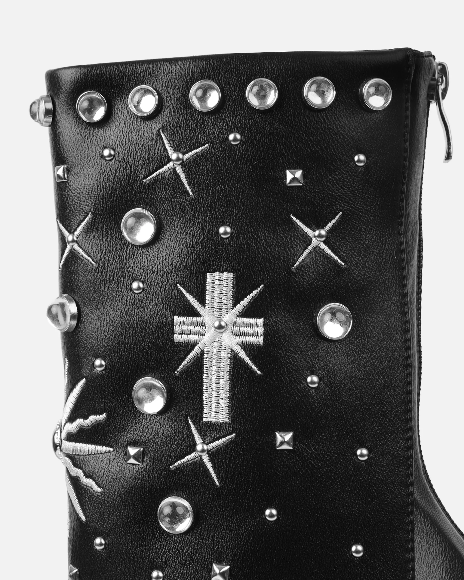 Massimo Black Stud Detail Stiletto Heeled Sandals - Image 3