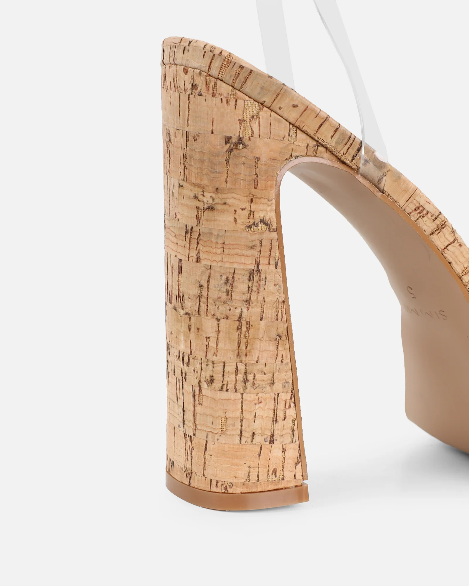 Mauraz Cork Clear Platform Heeled Sandals - Image 3