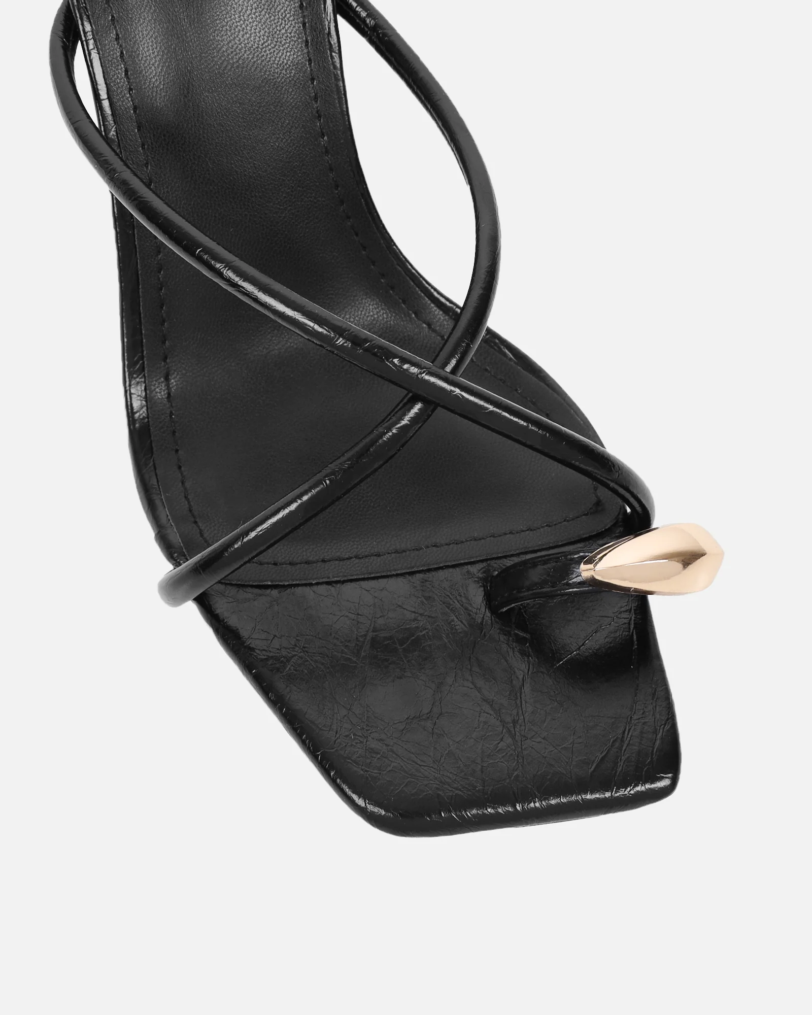 Maureen Black Gold Detail Mules - Image 4