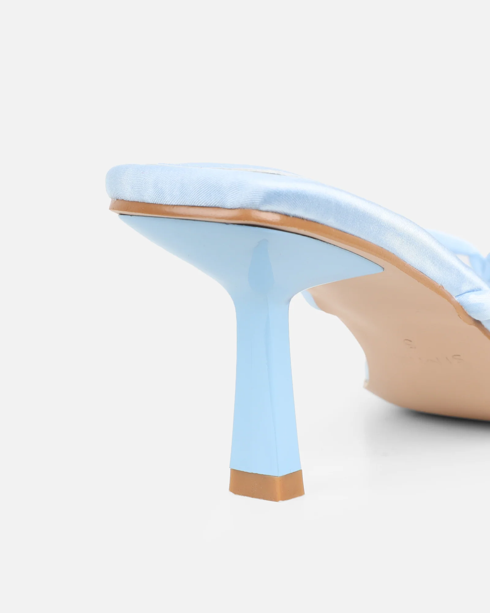 Melba Blue Satin Toe Post Sandals - Image 4
