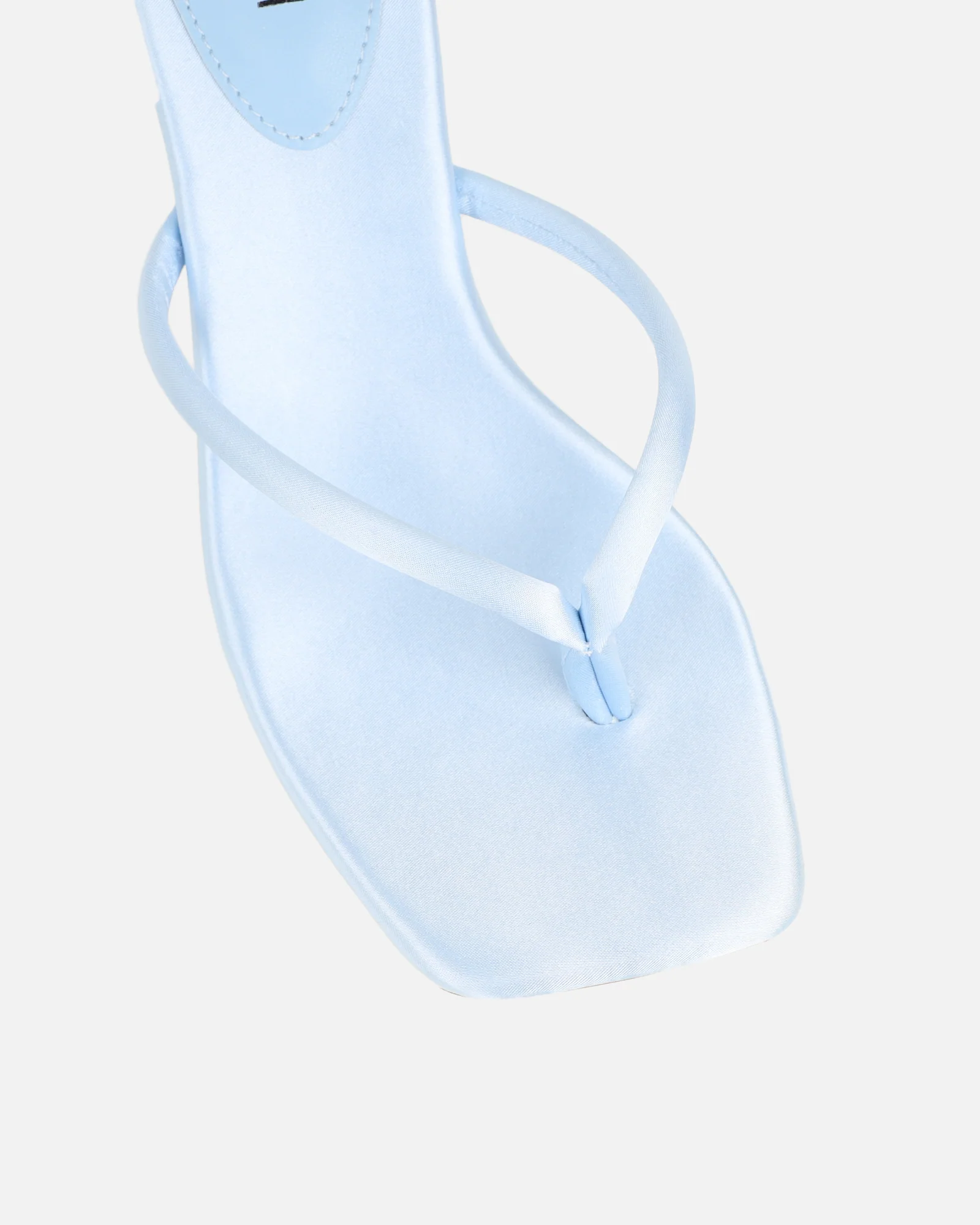 Melba Blue Satin Toe Post Sandals - Image 5