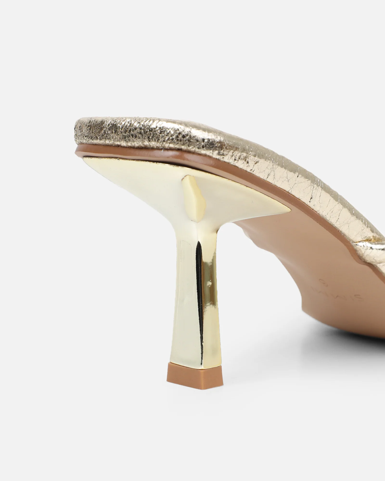 Melba Gold Crackle Padded Toe Thong Sandals - Image 3
