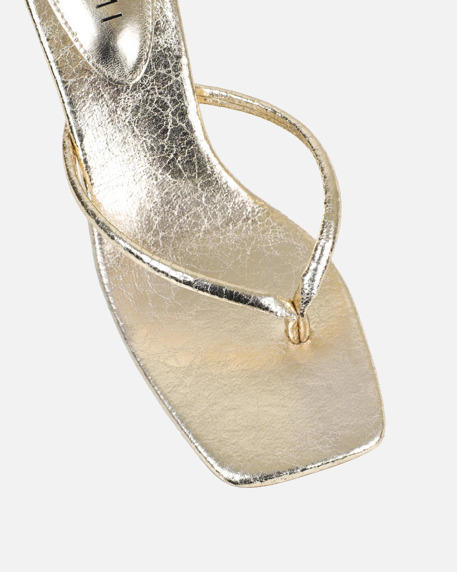 Melba Gold Crackle Padded Toe Thong Sandals - Image 4