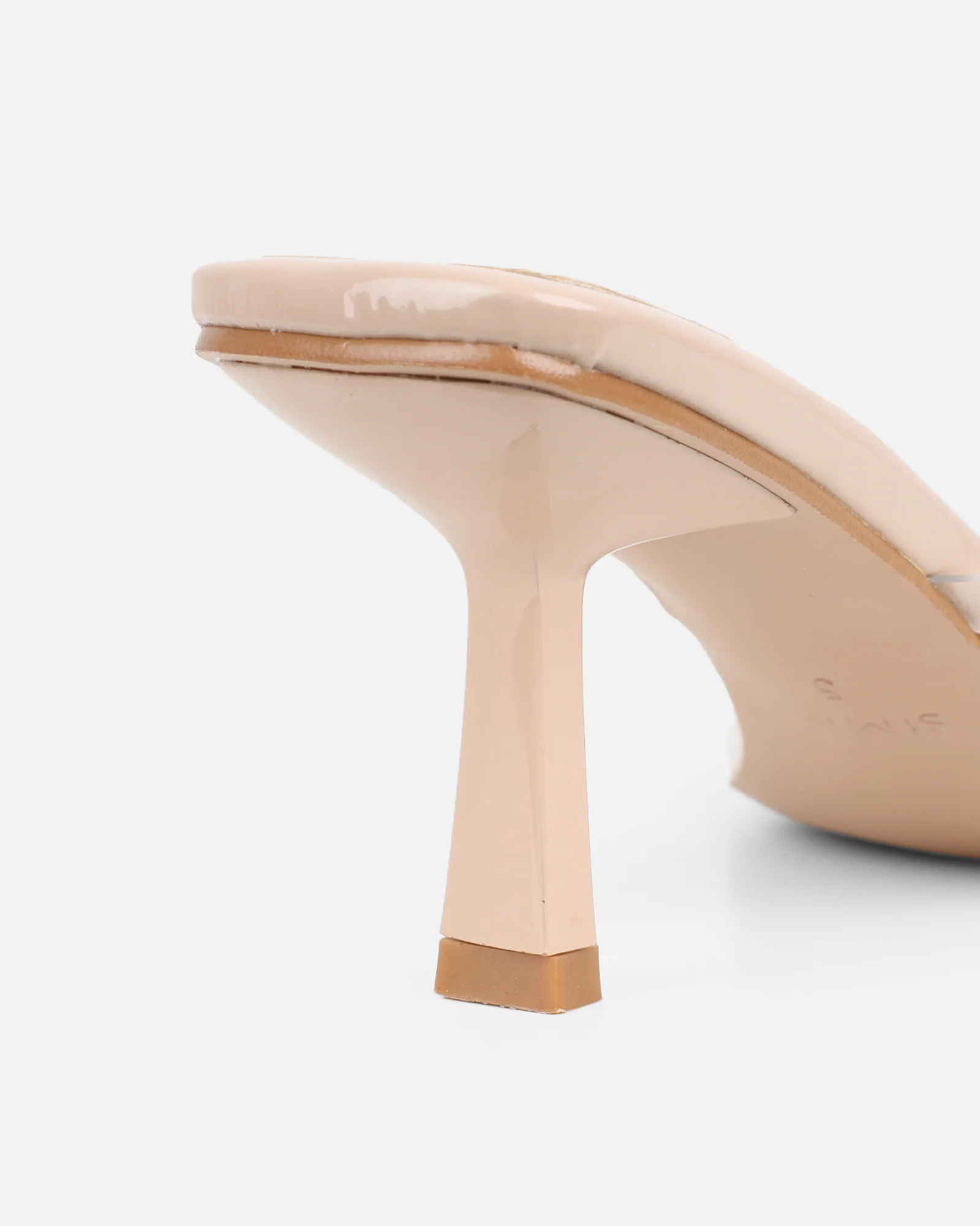 Melba Nude Patent Clear Toe Post Sandals - Image 3