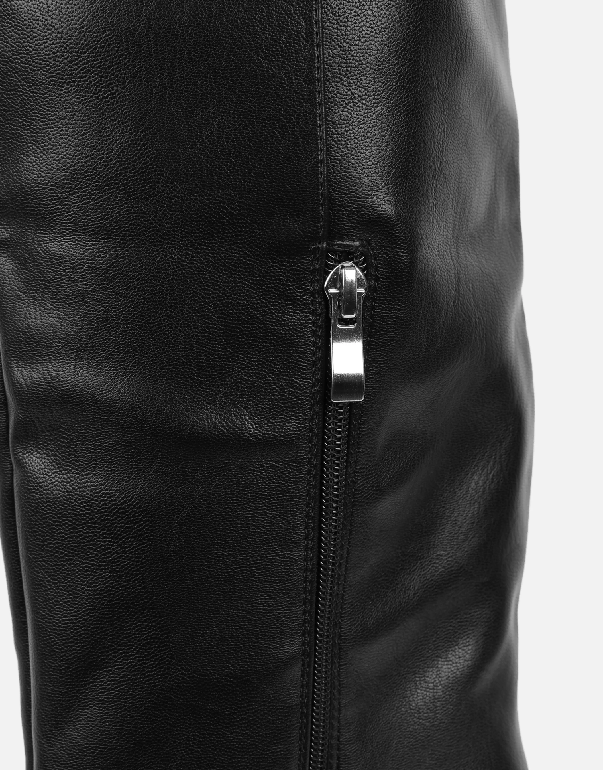 Miguel Black Knee High Heeled Boots - Image 3