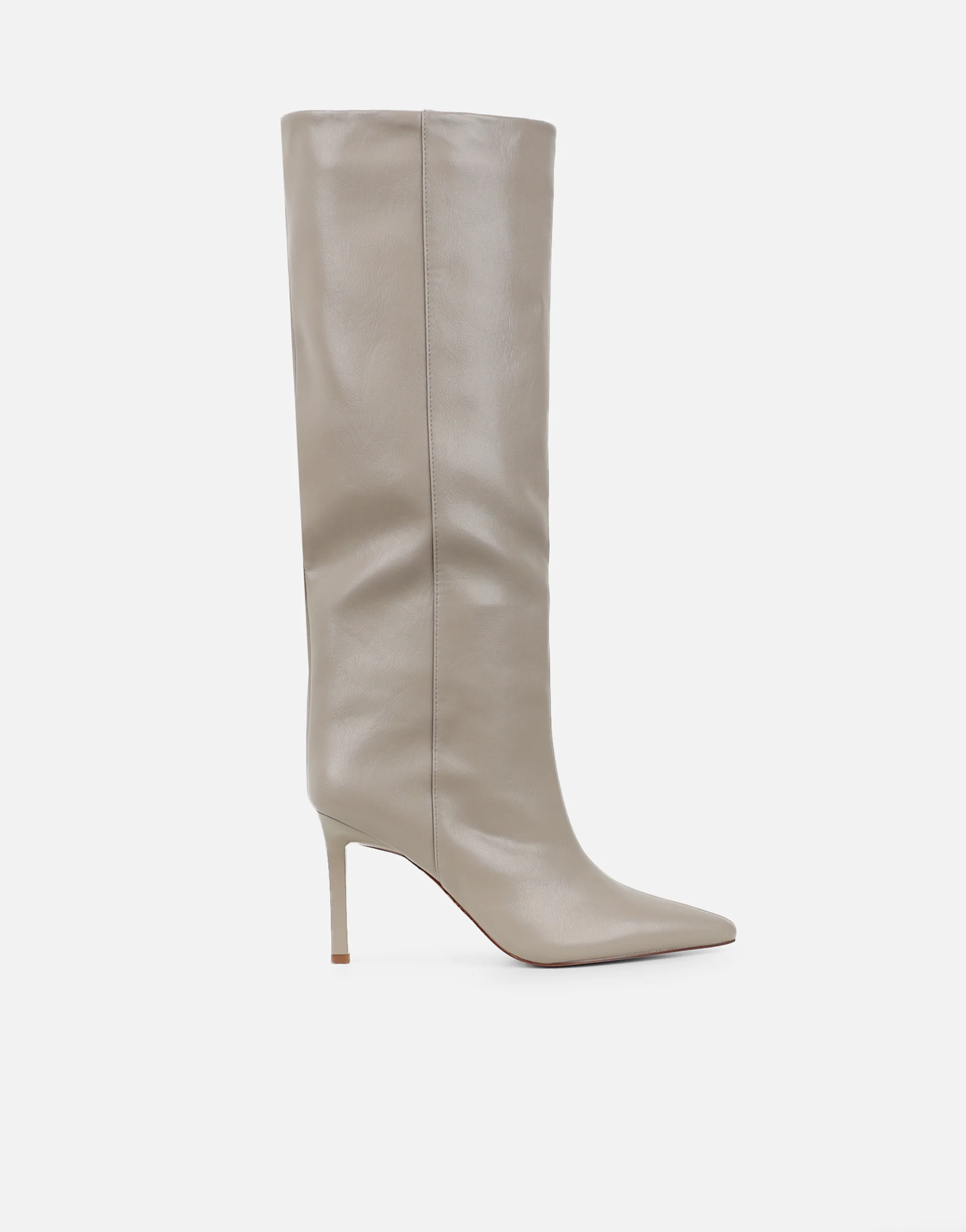 Miguel Mushroom Knee High Heeled Boots - Image 2