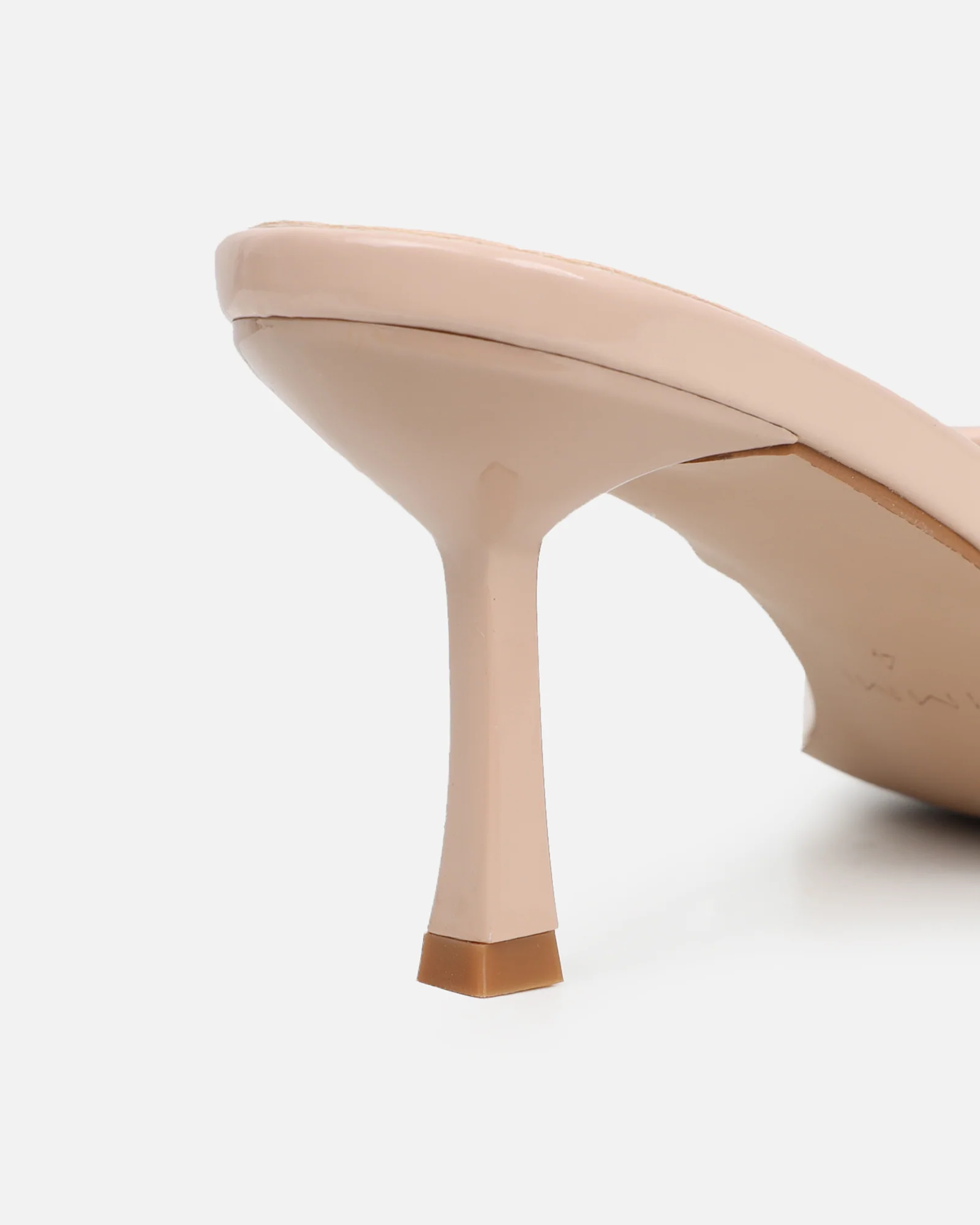 Mines Stone Patent Mid Heel Mules - Image 3