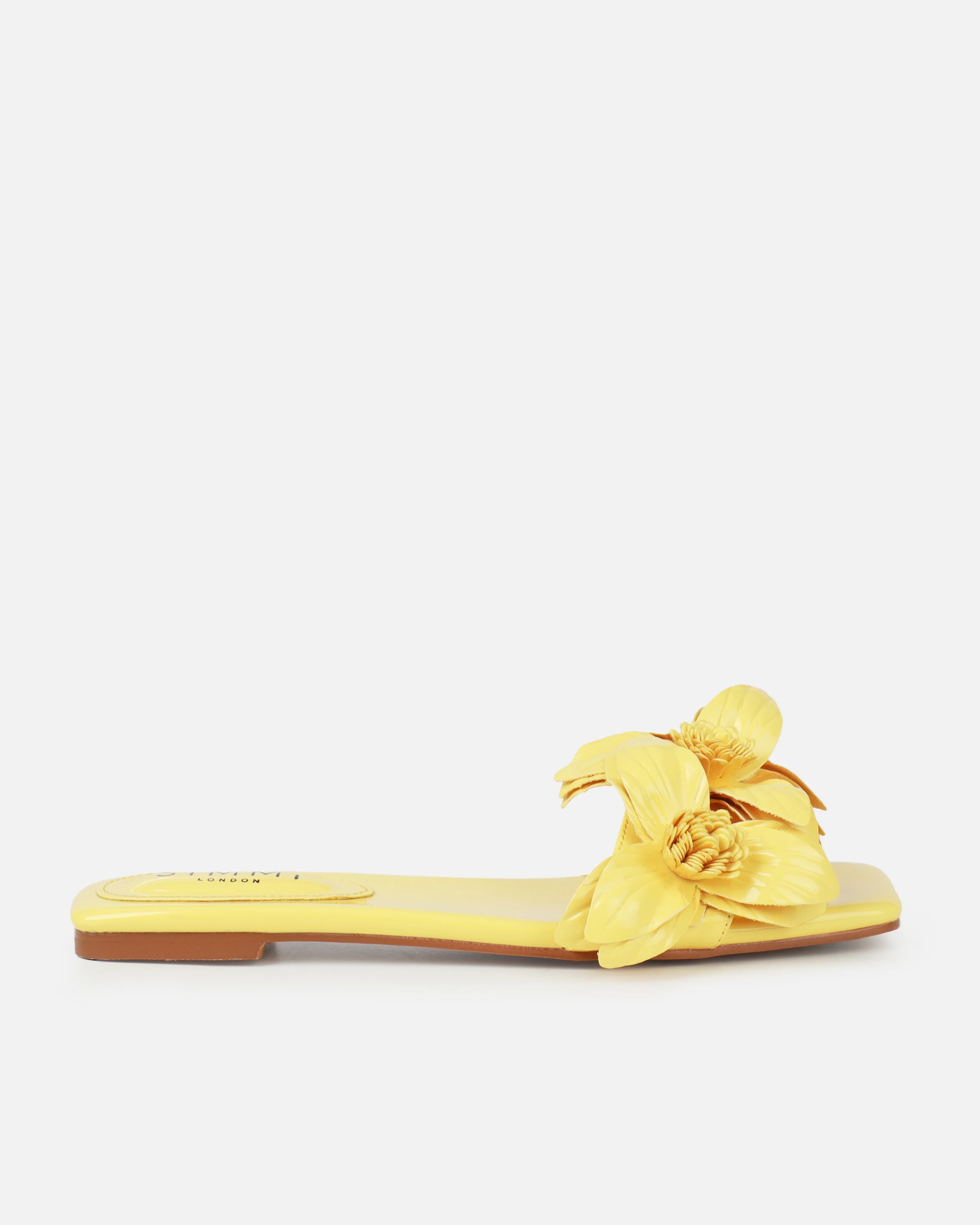 Miray Yellow Flower Flat Slides - Image 2