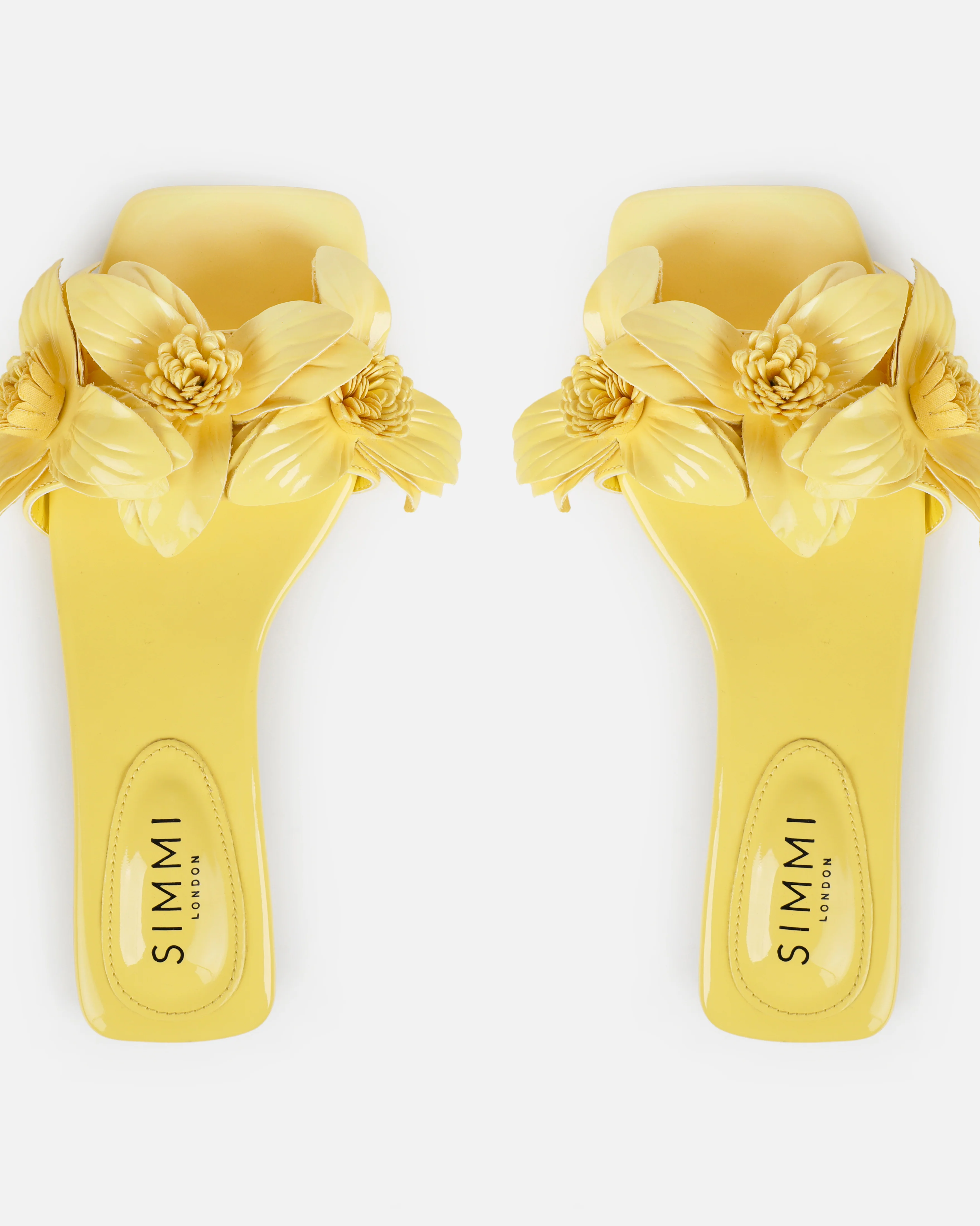 Miray Yellow Flower Flat Slides - Image 3