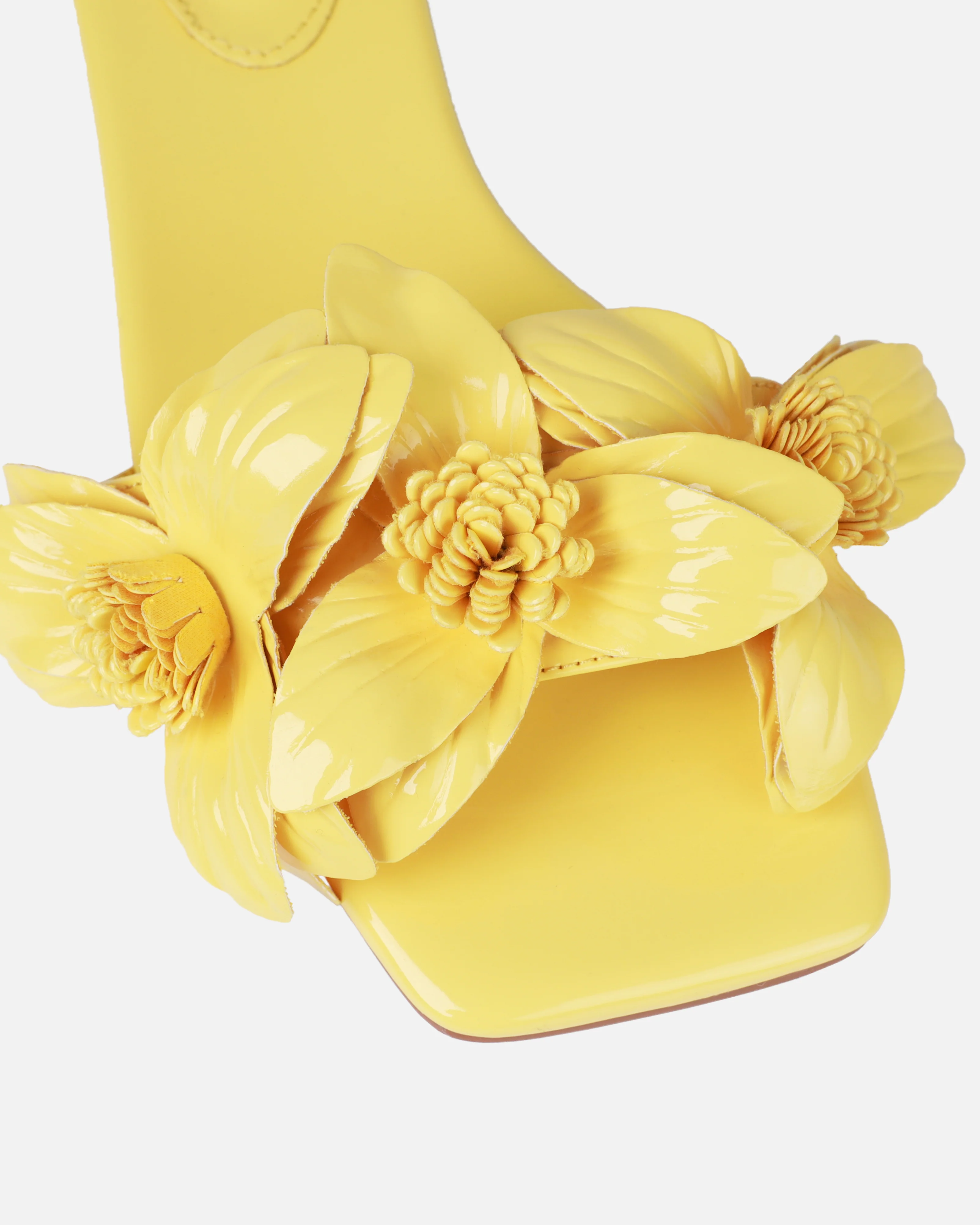 Miray Yellow Flower Flat Slides - Image 4