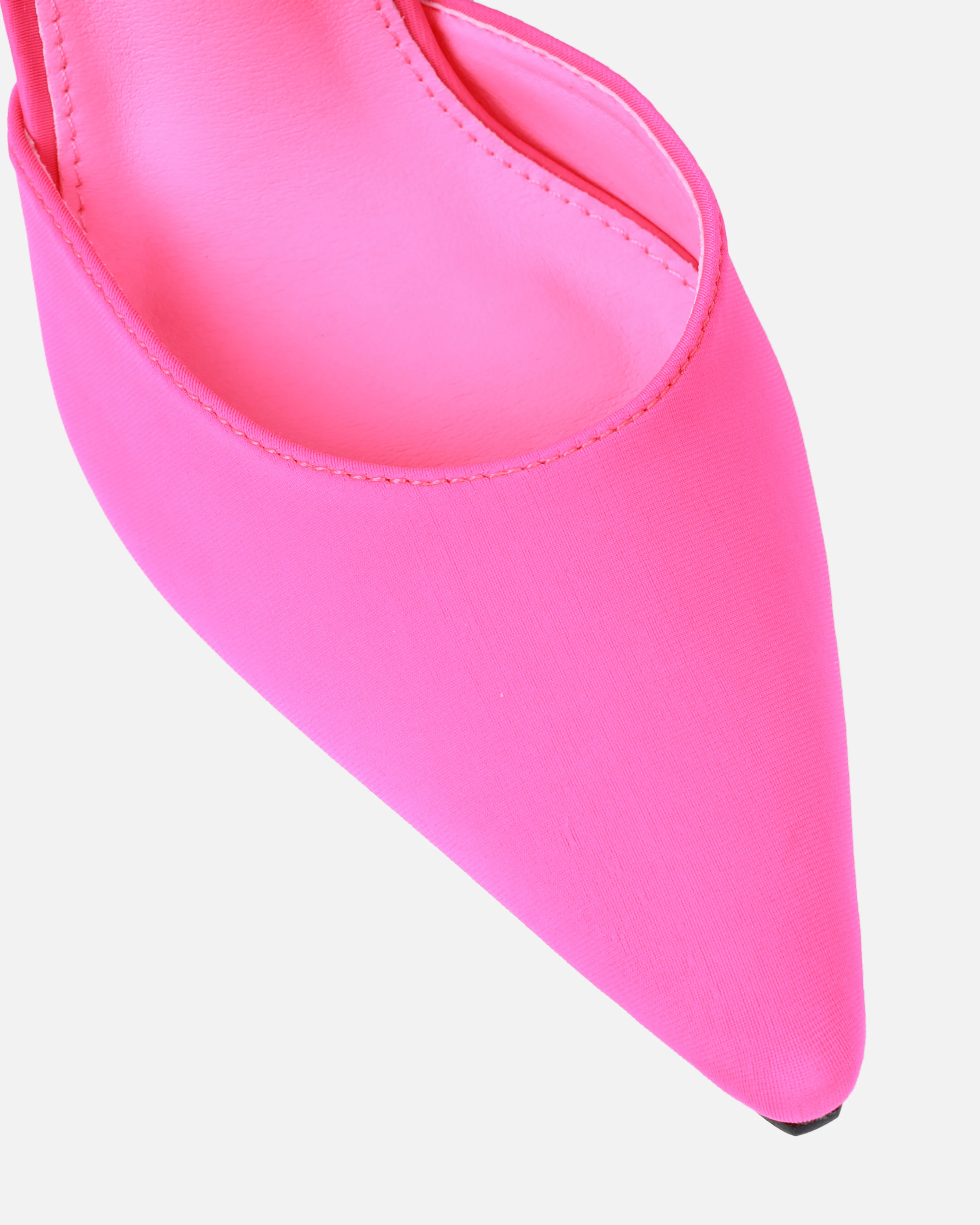 Mitra Pink Lycra Slingback Mid Heel Courts - Image 4