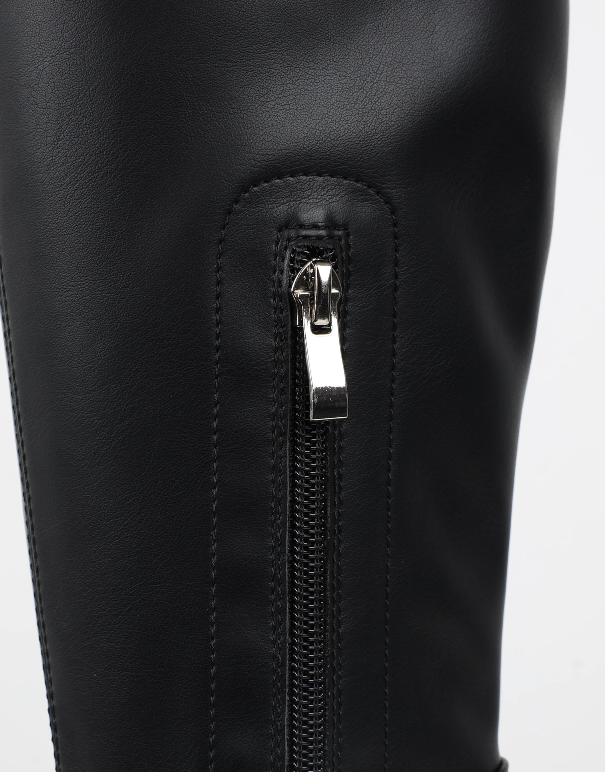 Mon Black Stretch Knee High Chunky Boots - Image 4