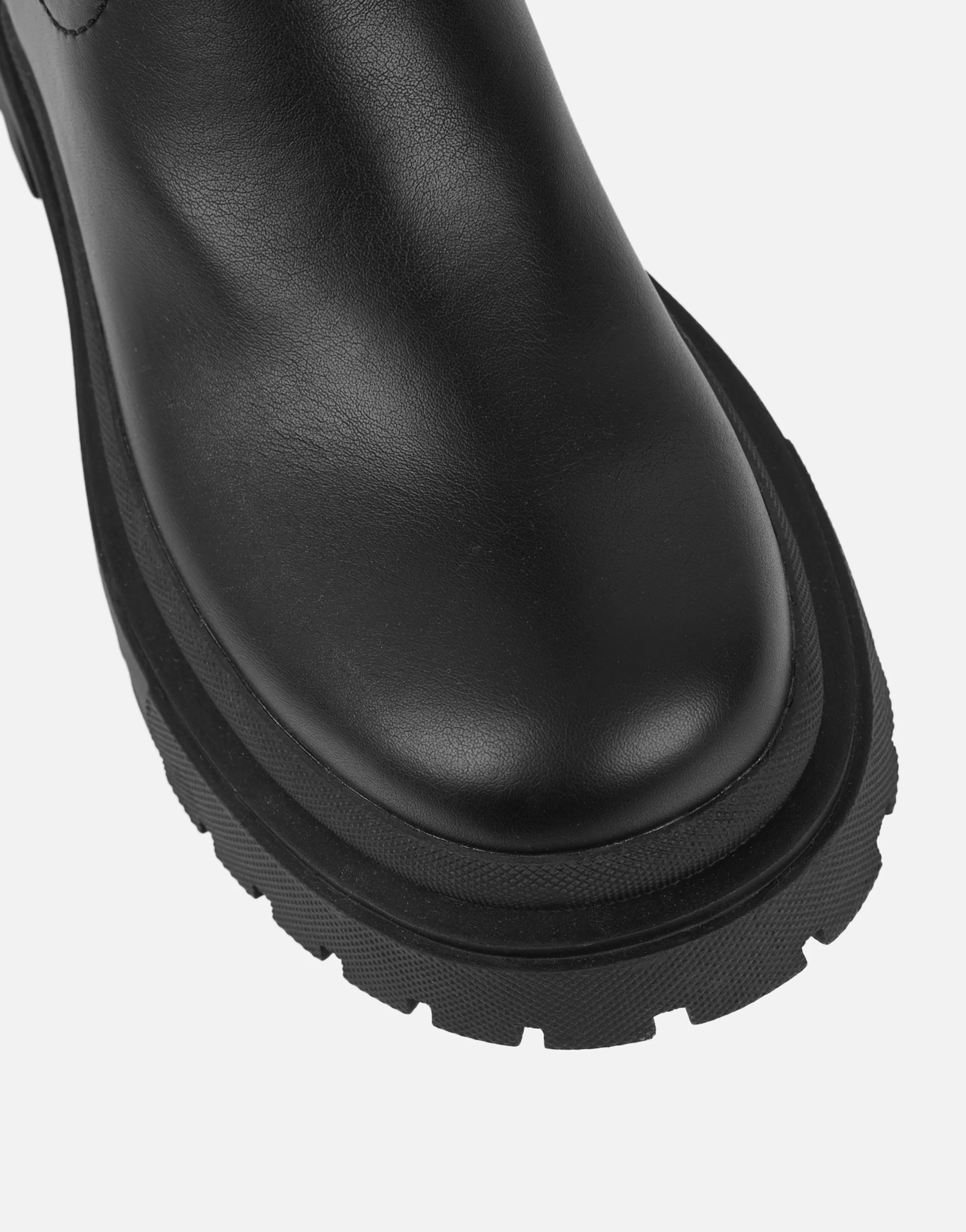 Mon Black Stretch Knee High Chunky Boots - Image 5
