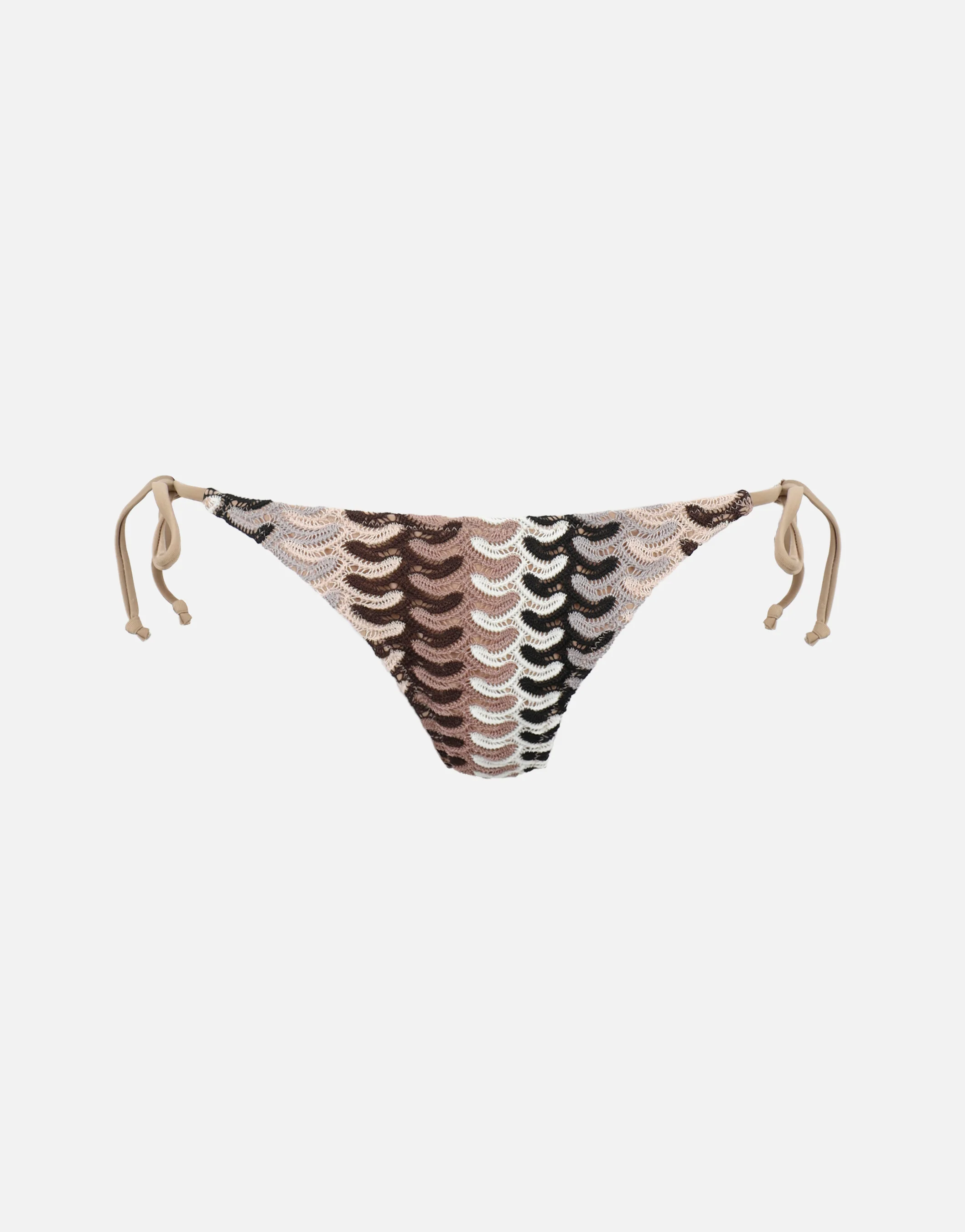 Mora Woven Tie Side Bikini Bottoms In Brown - Image 6