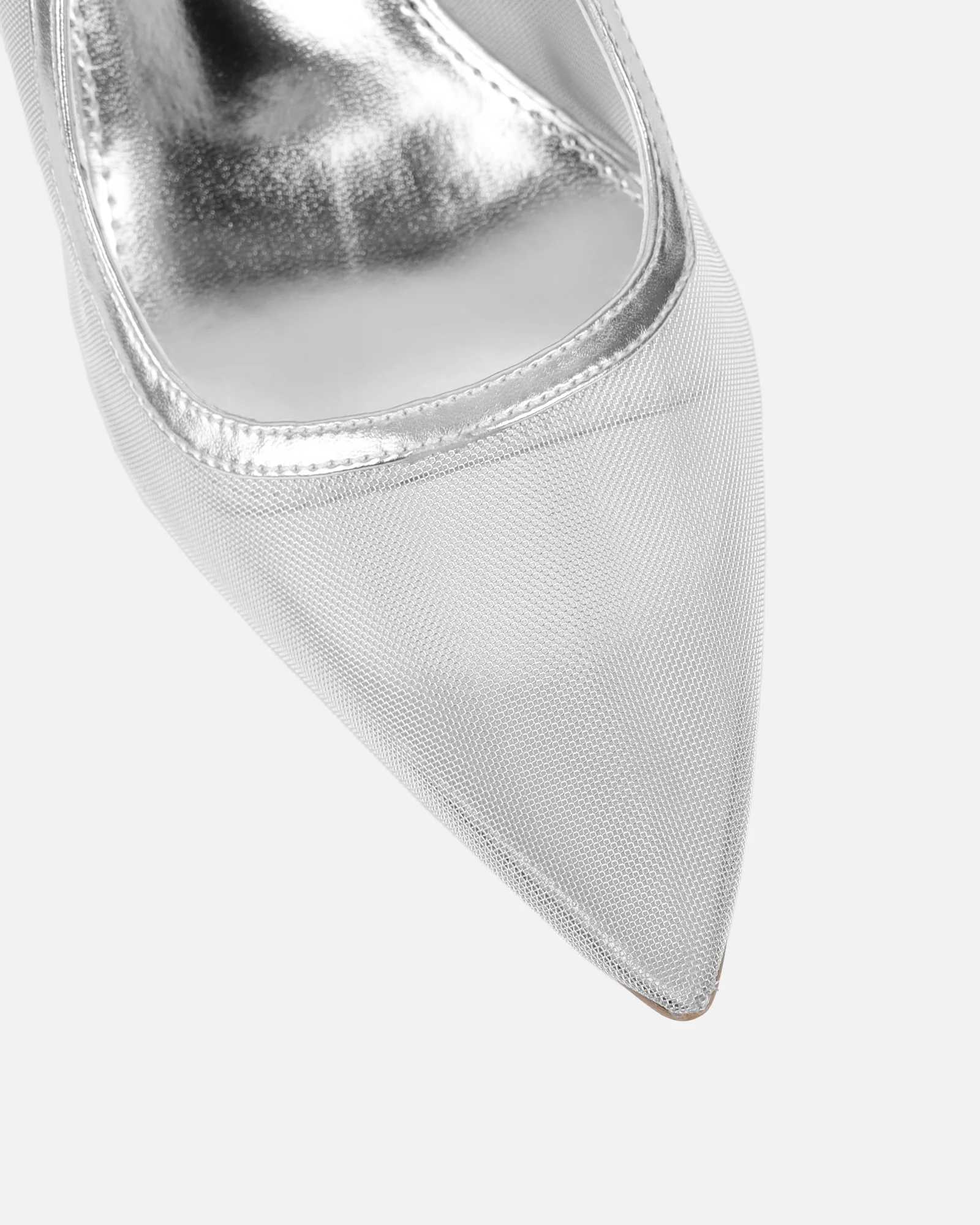 Morley Silver Mesh Slingback Courts - Image 4