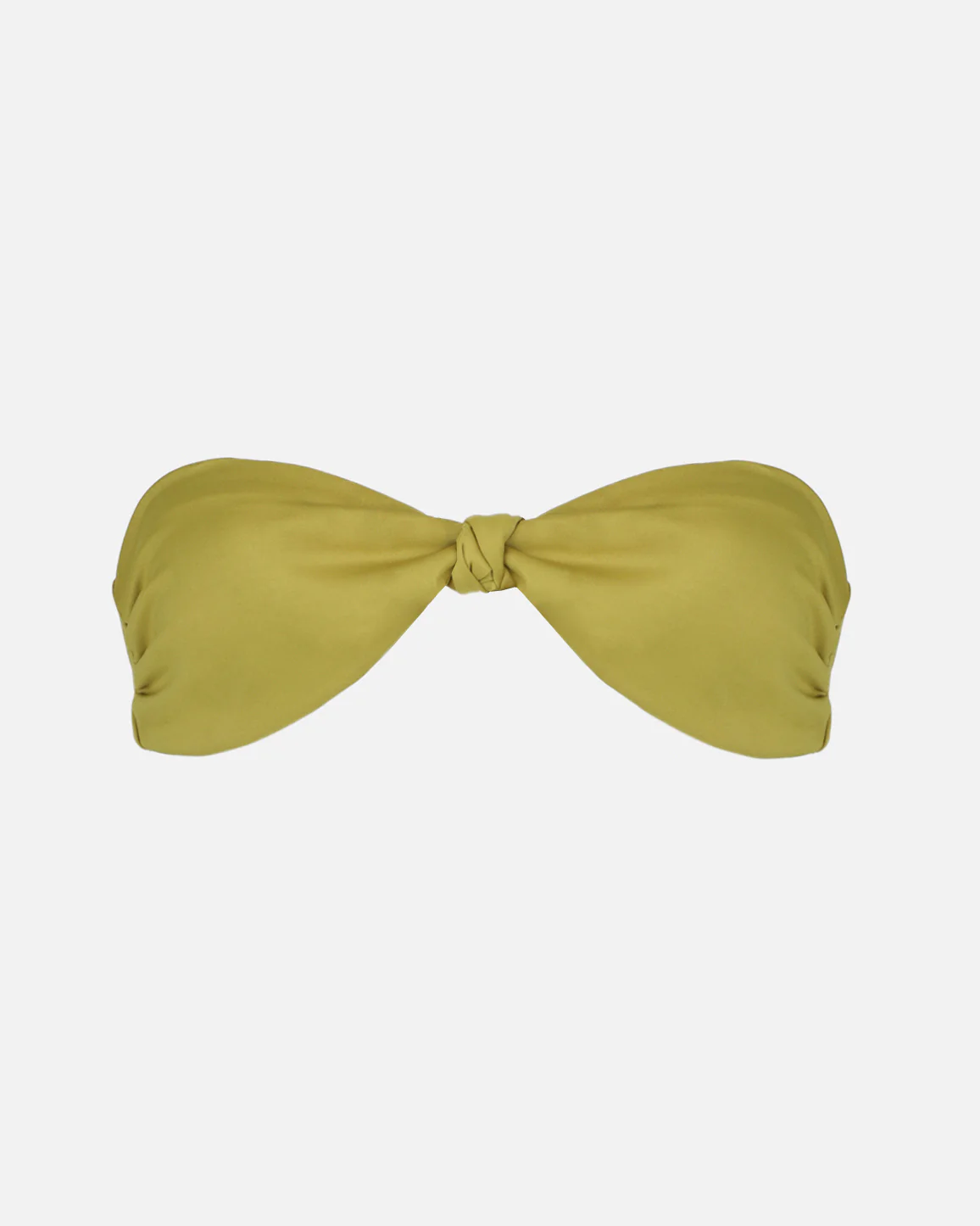 Muna Olive Bandeau Knot Detail Bikini Top - Image 3