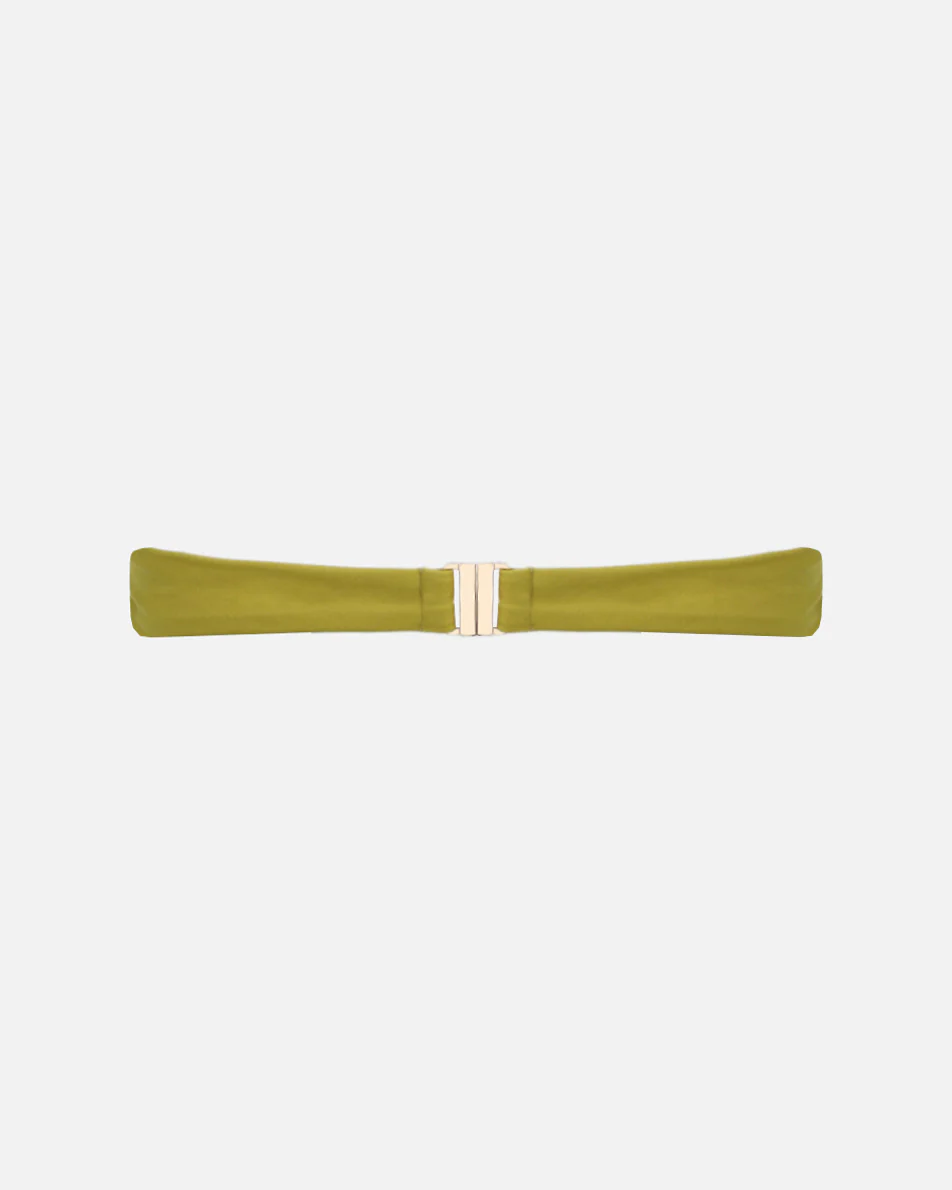 Muna Olive Bandeau Knot Detail Bikini Top - Image 4